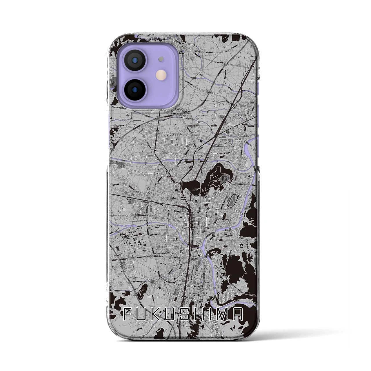 【福島(福島県)】地図柄iPhoneケース(クリアタイプ)