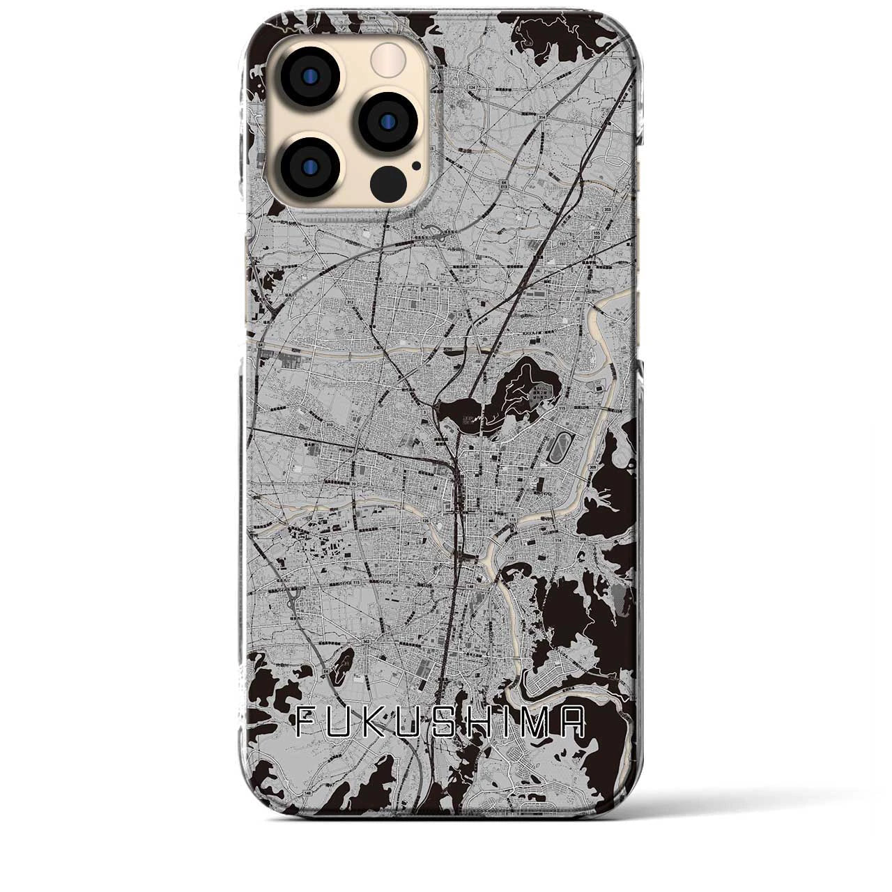 【福島(福島県)】地図柄iPhoneケース(クリアタイプ)