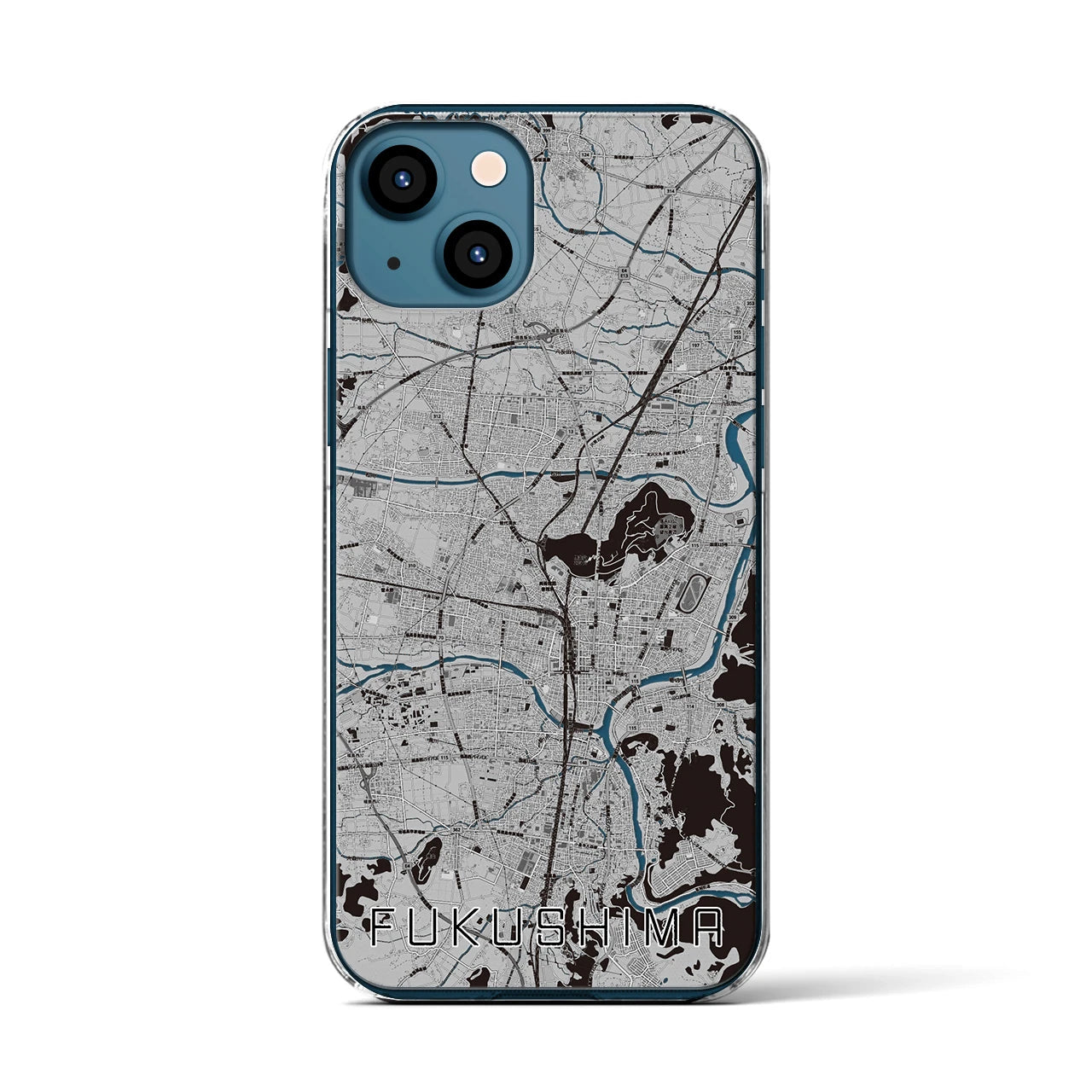 【福島(福島県)】地図柄iPhoneケース(クリアタイプ)