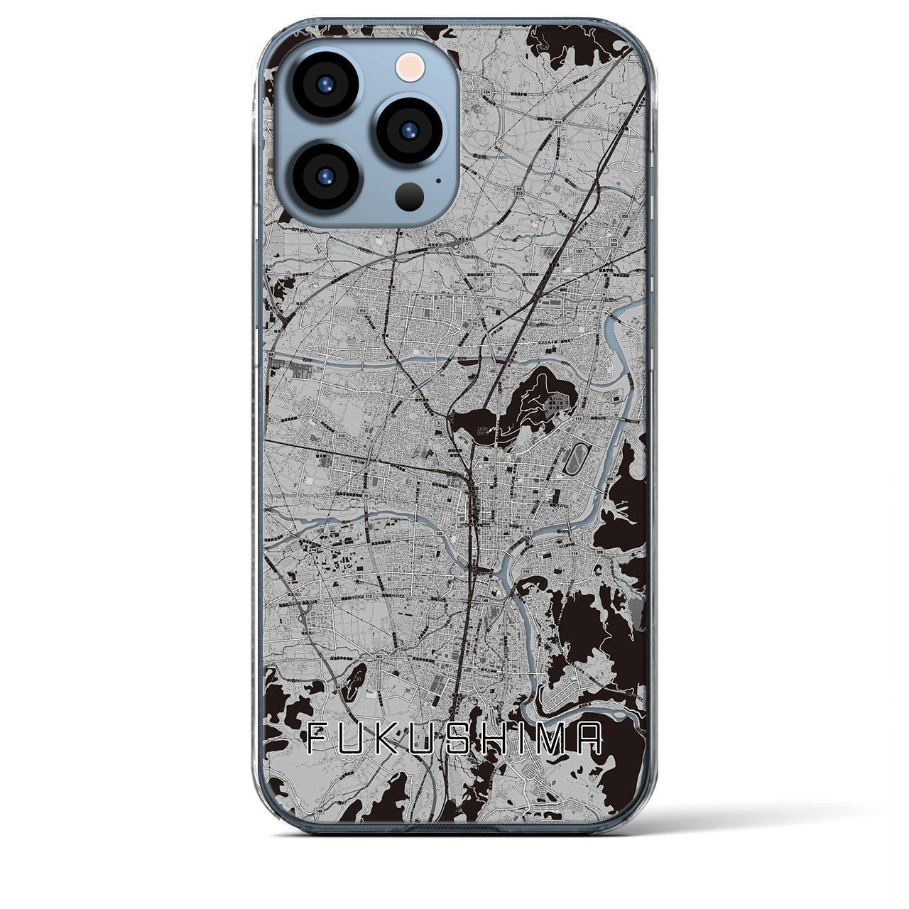 【福島(福島県)】地図柄iPhoneケース(クリアタイプ)