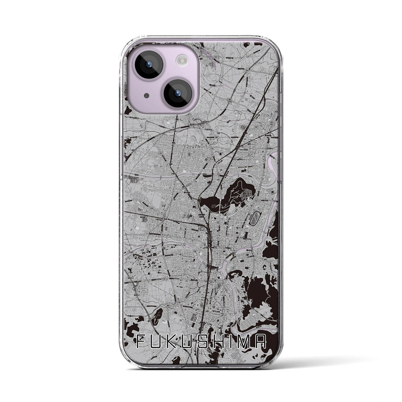 【福島(福島県)】地図柄iPhoneケース(クリアタイプ)