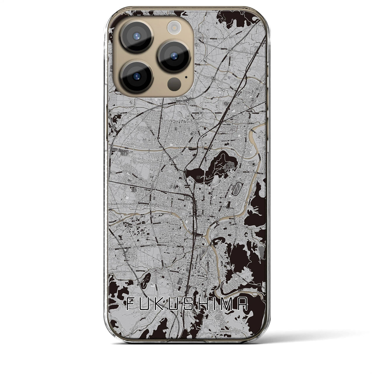 【福島(福島県)】地図柄iPhoneケース(クリアタイプ)