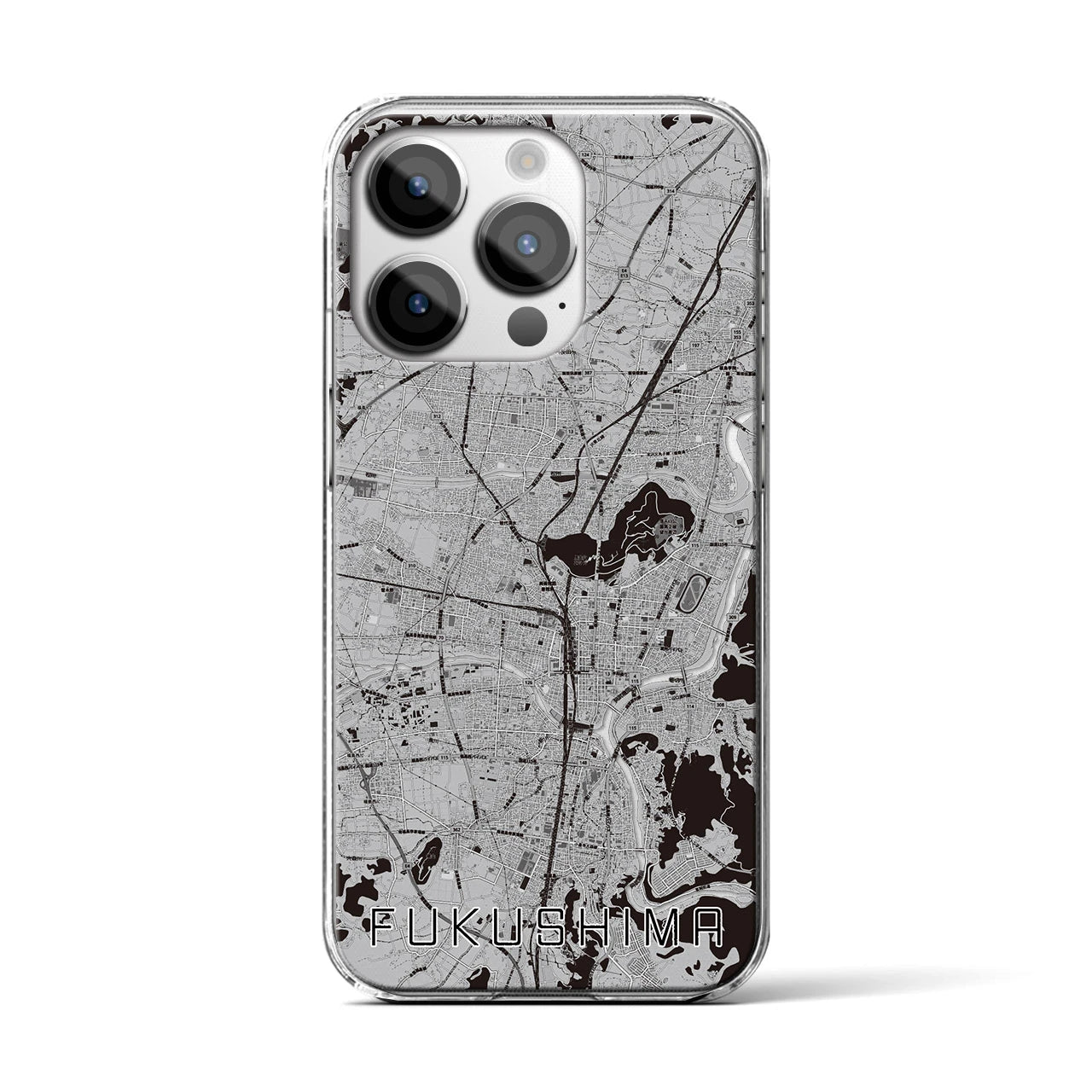 【福島(福島県)】地図柄iPhoneケース(クリアタイプ)