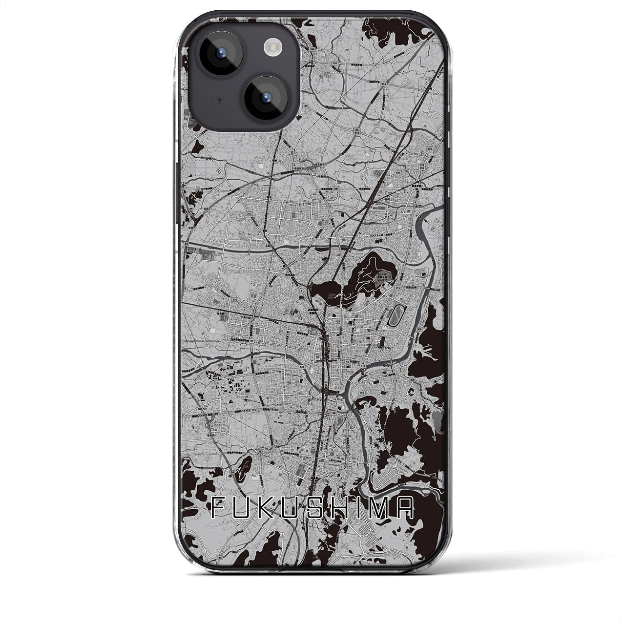 【福島(福島県)】地図柄iPhoneケース(クリアタイプ)