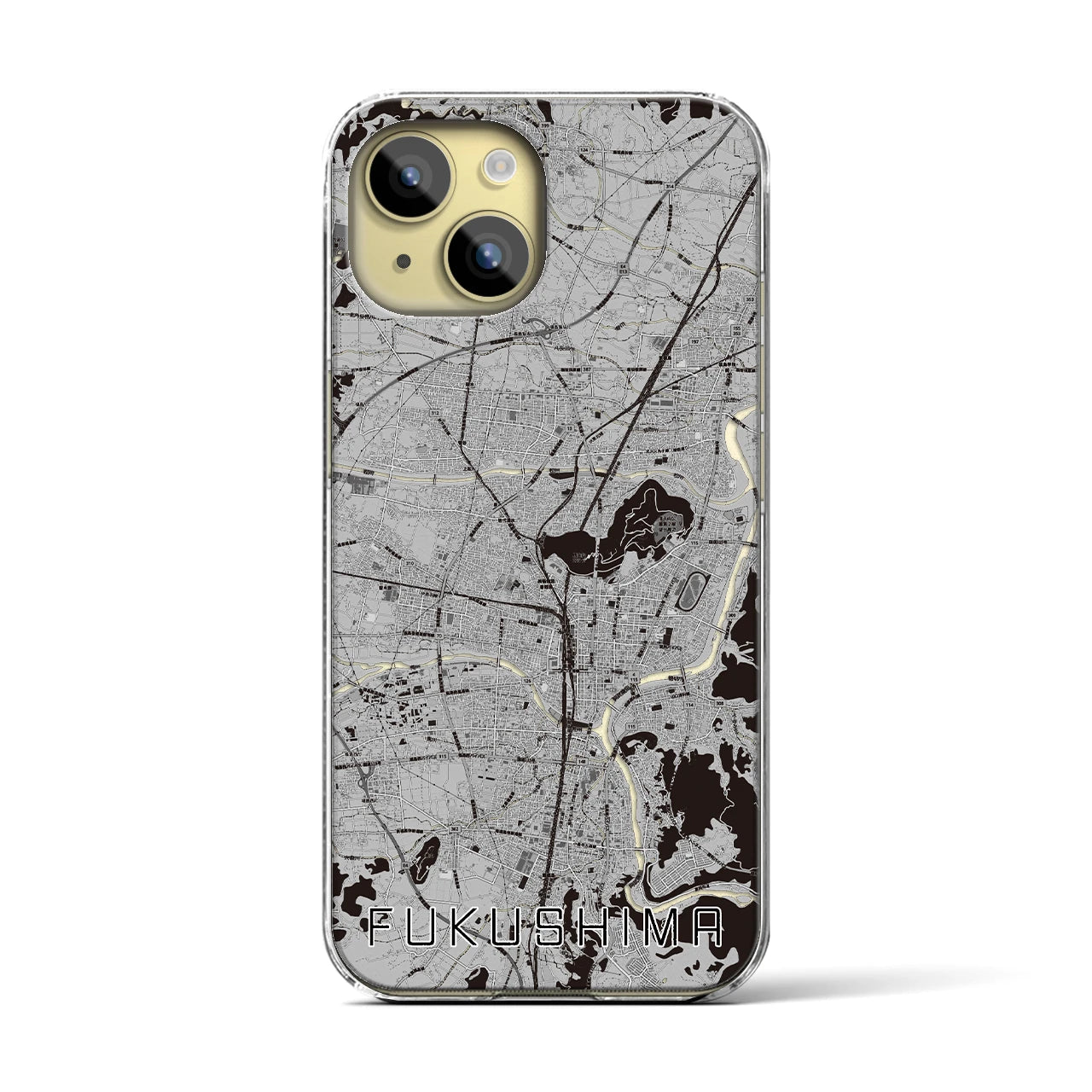 【福島(福島県)】地図柄iPhoneケース(クリアタイプ)