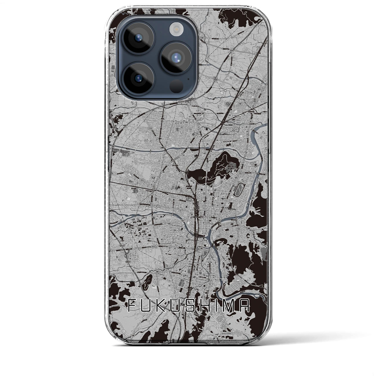 【福島(福島県)】地図柄iPhoneケース(クリアタイプ)