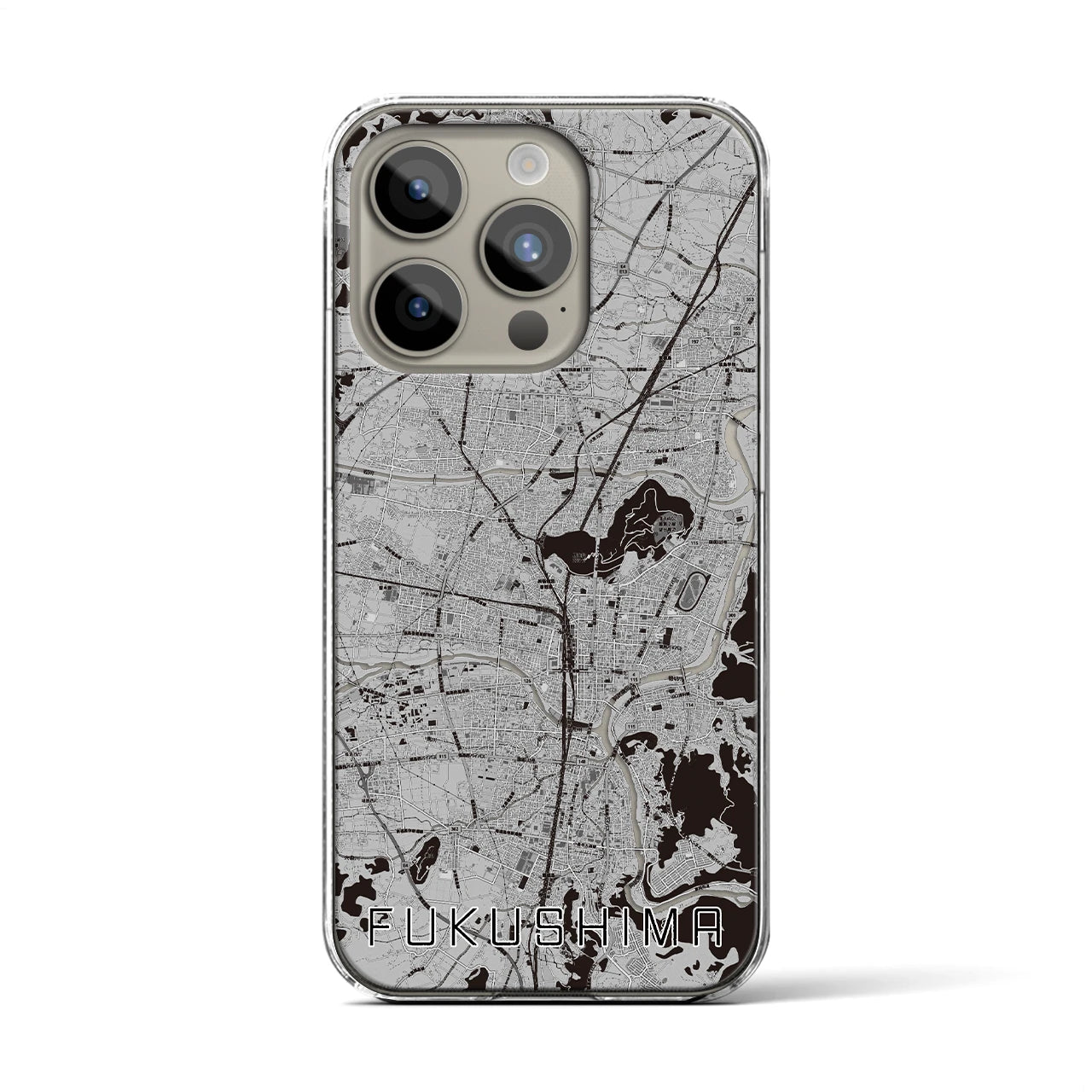 【福島(福島県)】地図柄iPhoneケース(クリアタイプ)