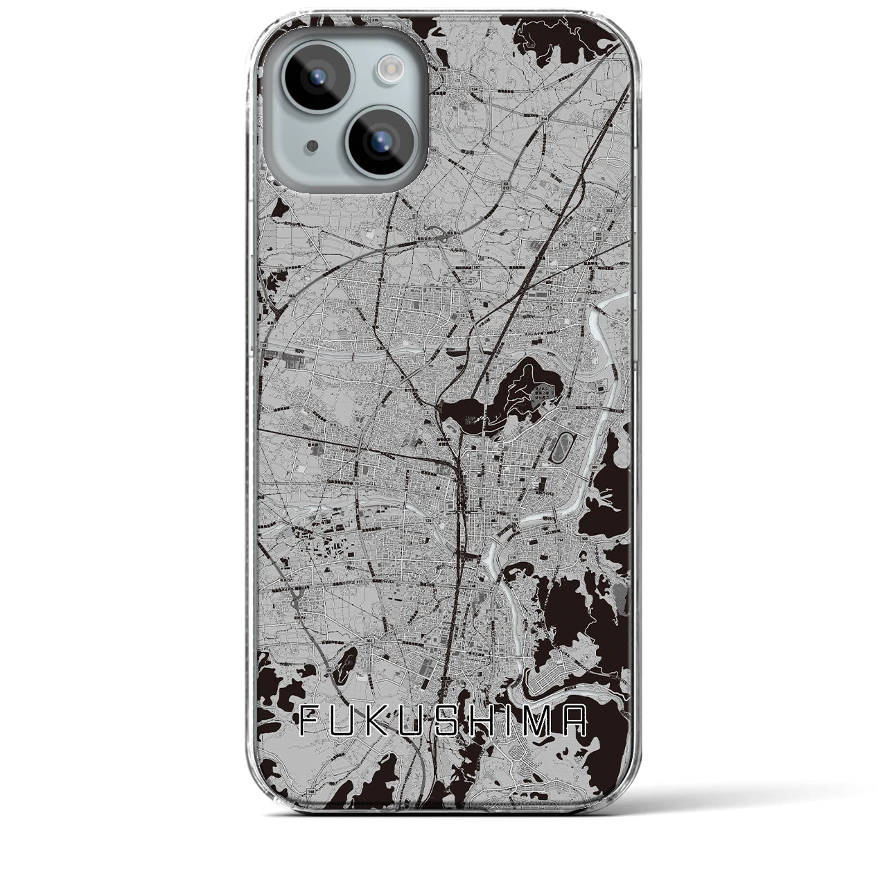 【福島(福島県)】地図柄iPhoneケース(クリアタイプ)