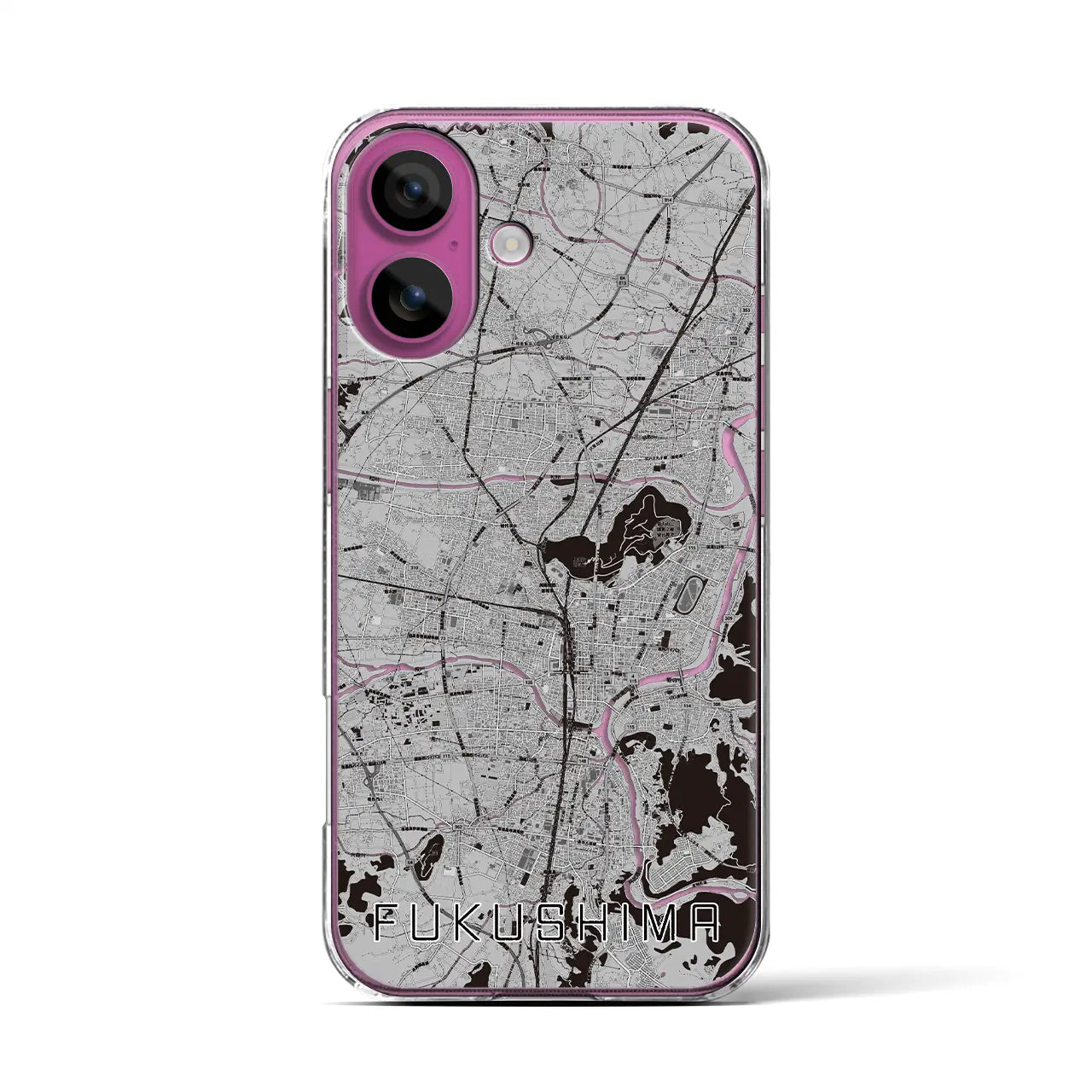 【福島(福島県)】地図柄iPhoneケース(クリアタイプ)