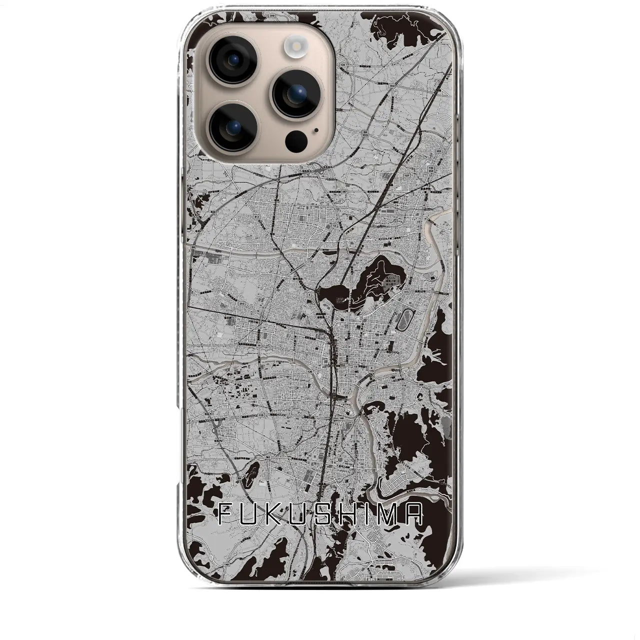 【福島(福島県)】地図柄iPhoneケース(クリアタイプ)