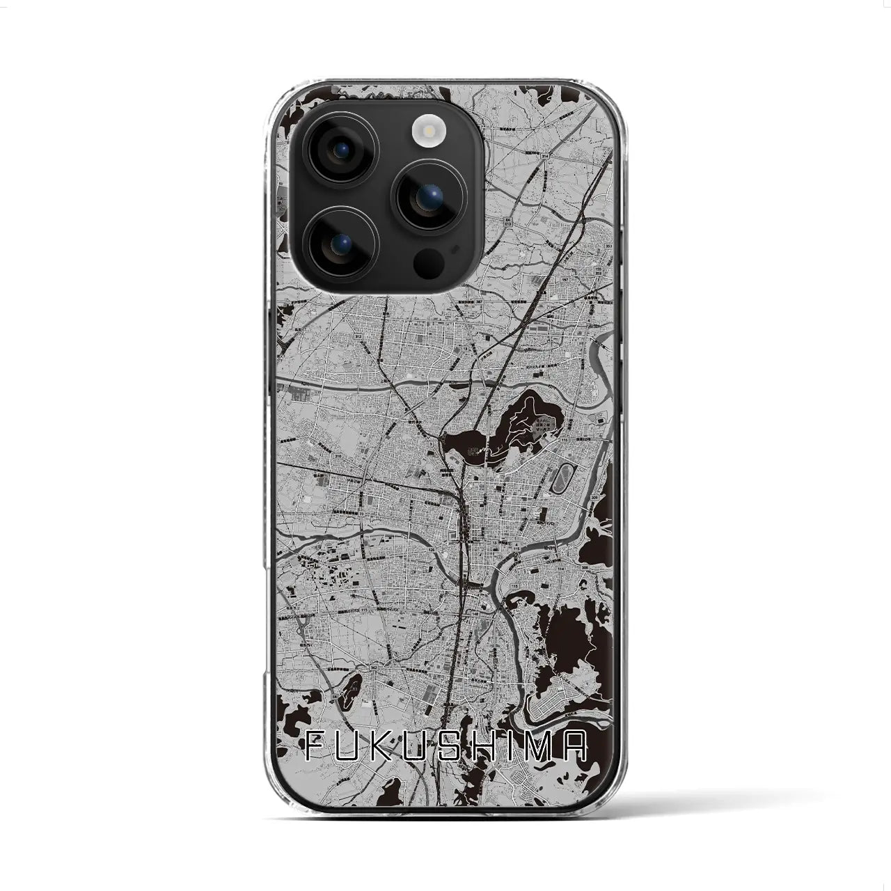 【福島(福島県)】地図柄iPhoneケース(クリアタイプ)