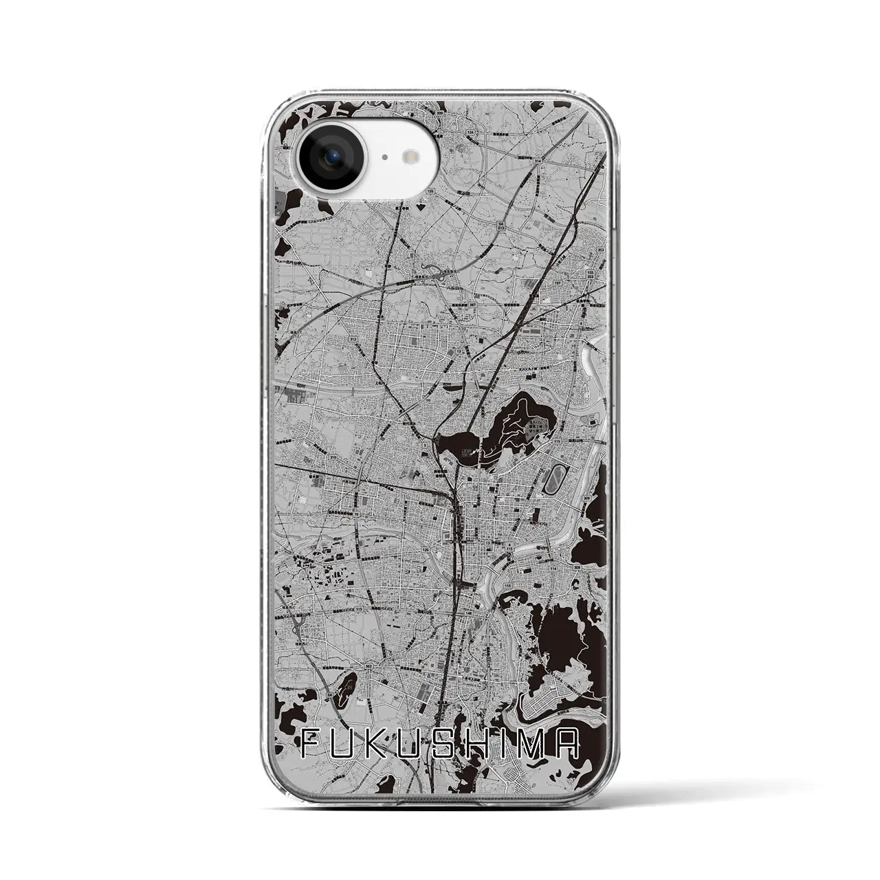 【福島(福島県)】地図柄iPhoneケース(クリアタイプ)