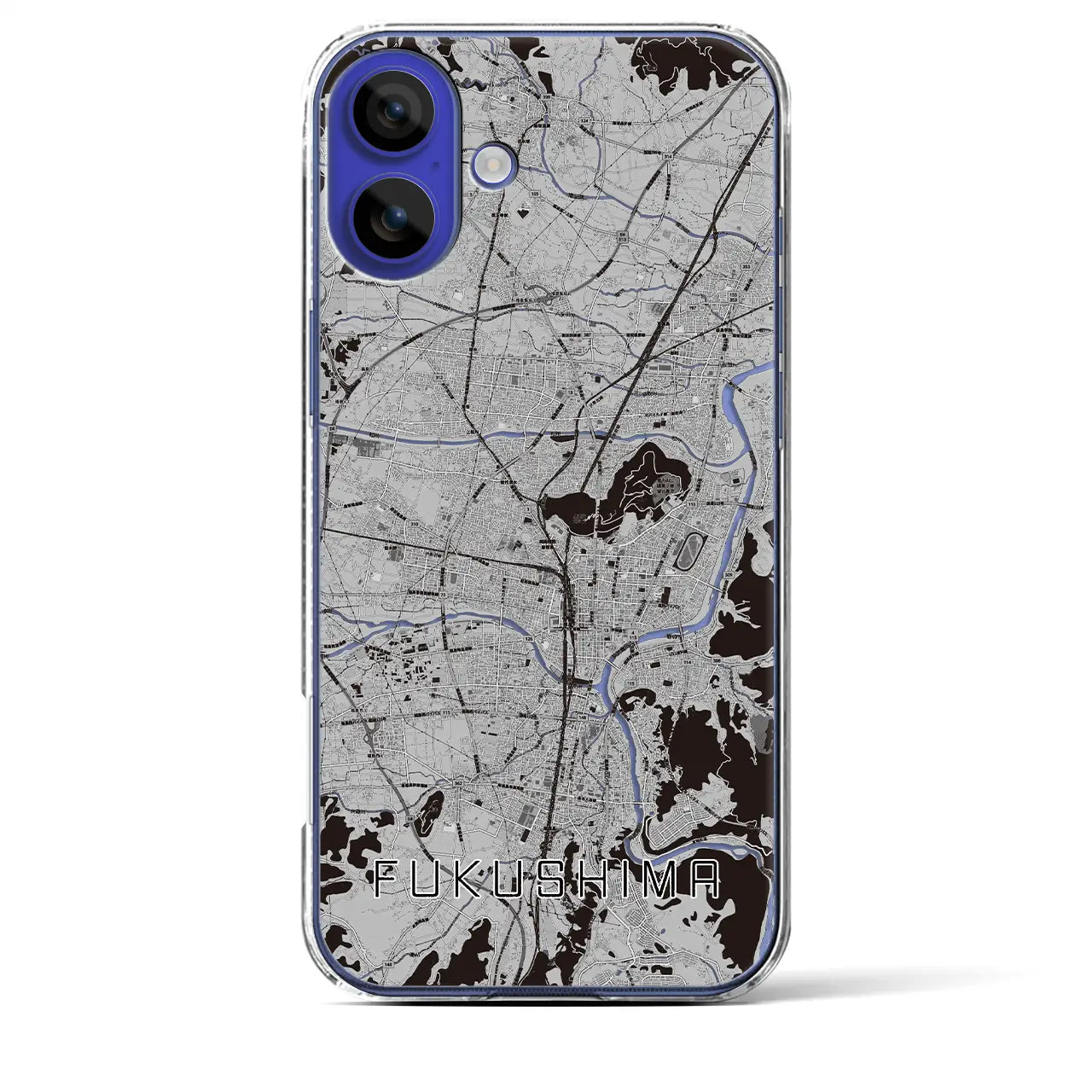 【福島(福島県)】地図柄iPhoneケース(クリアタイプ)