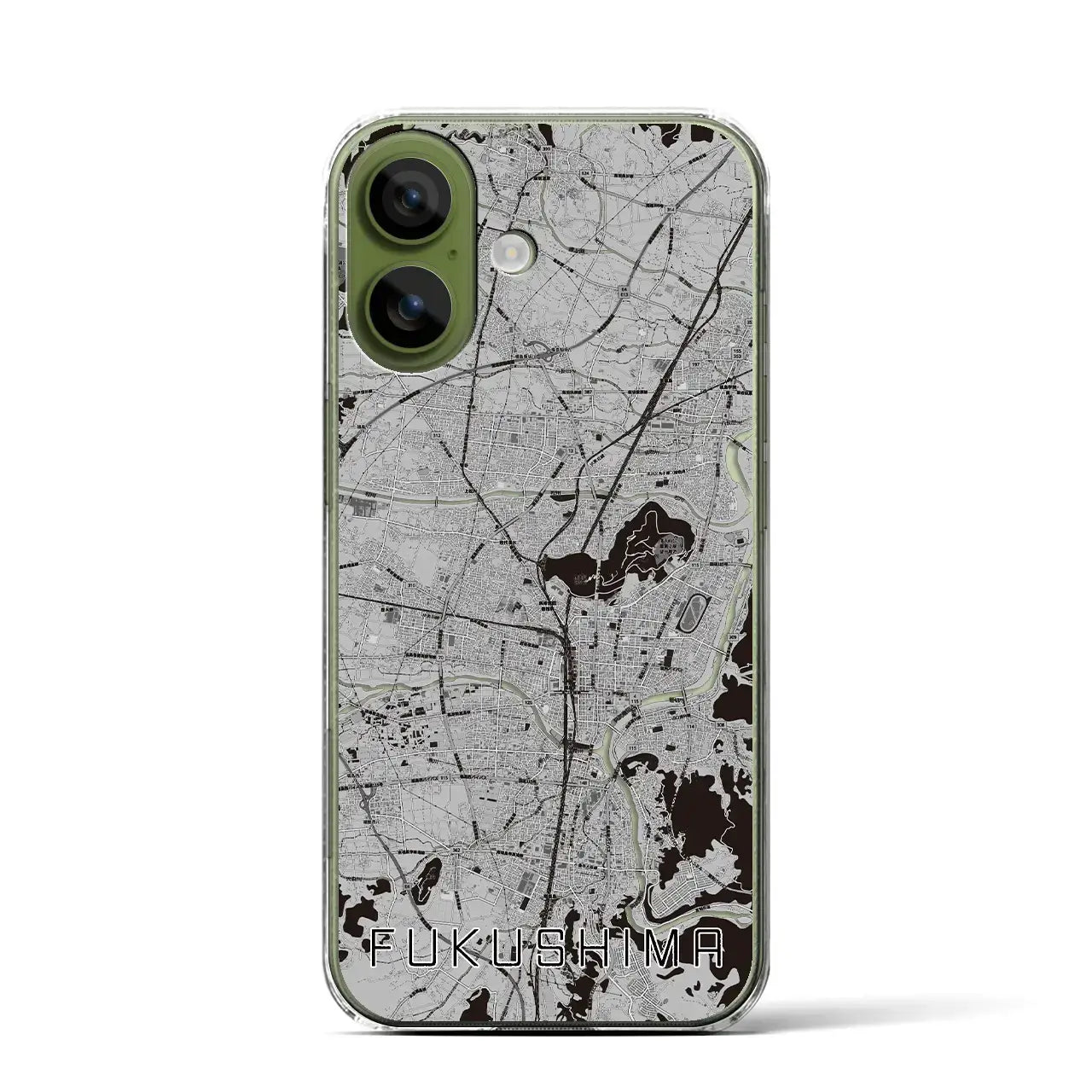 【福島(福島県)】地図柄iPhoneケース(クリアタイプ)