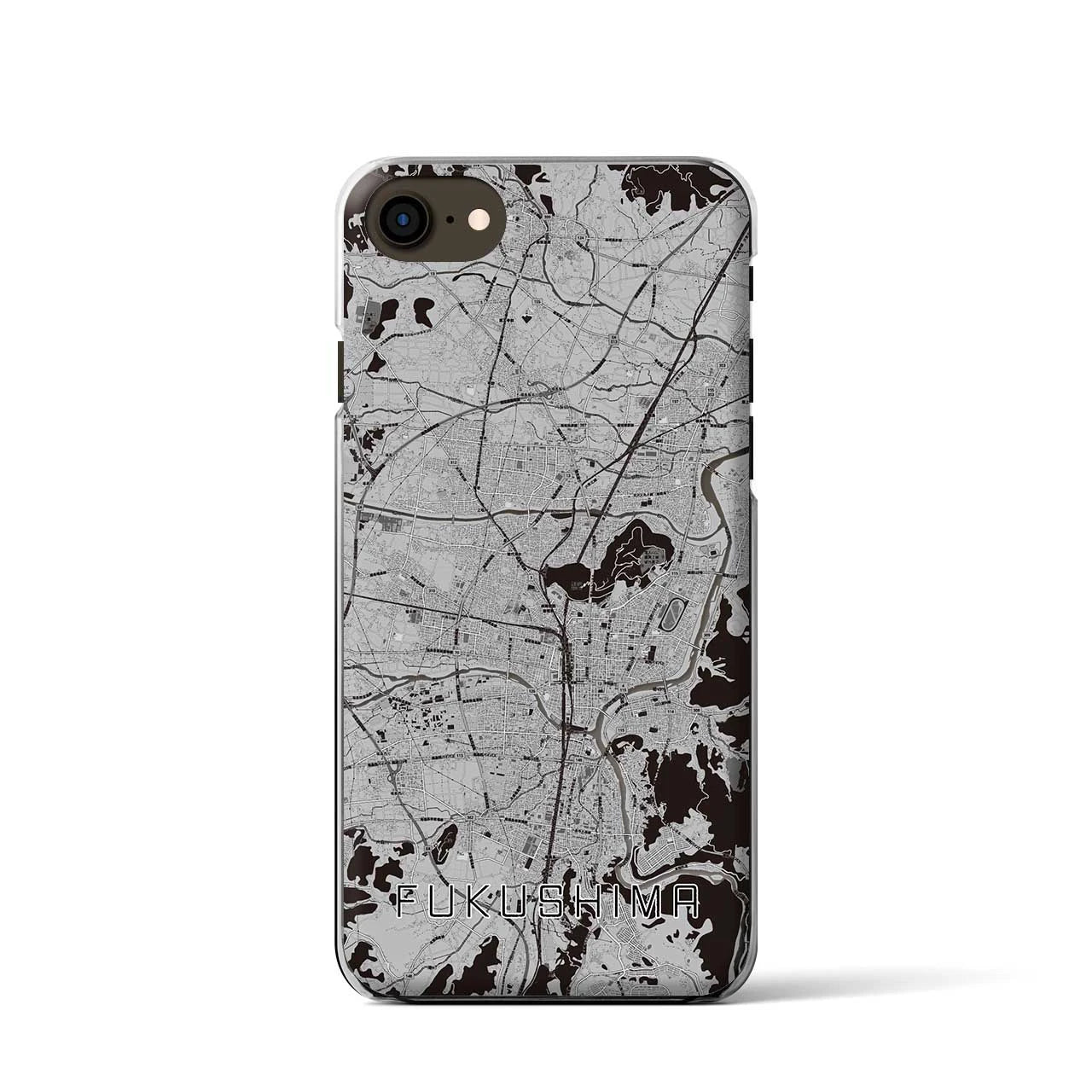 【福島(福島県)】地図柄iPhoneケース(クリアタイプ)