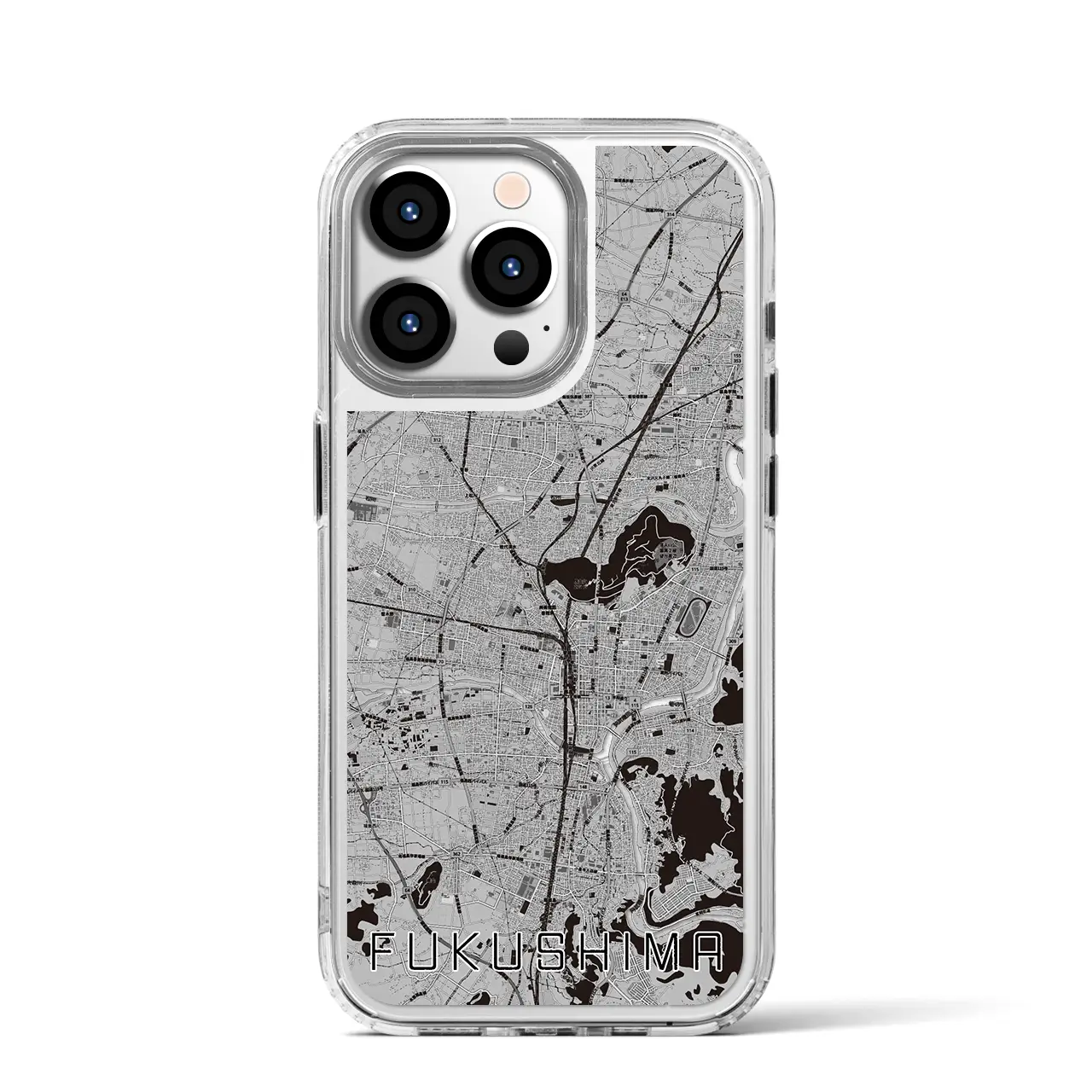 【福島(福島県)】地図柄iPhoneケース(MagSafeタイプ)