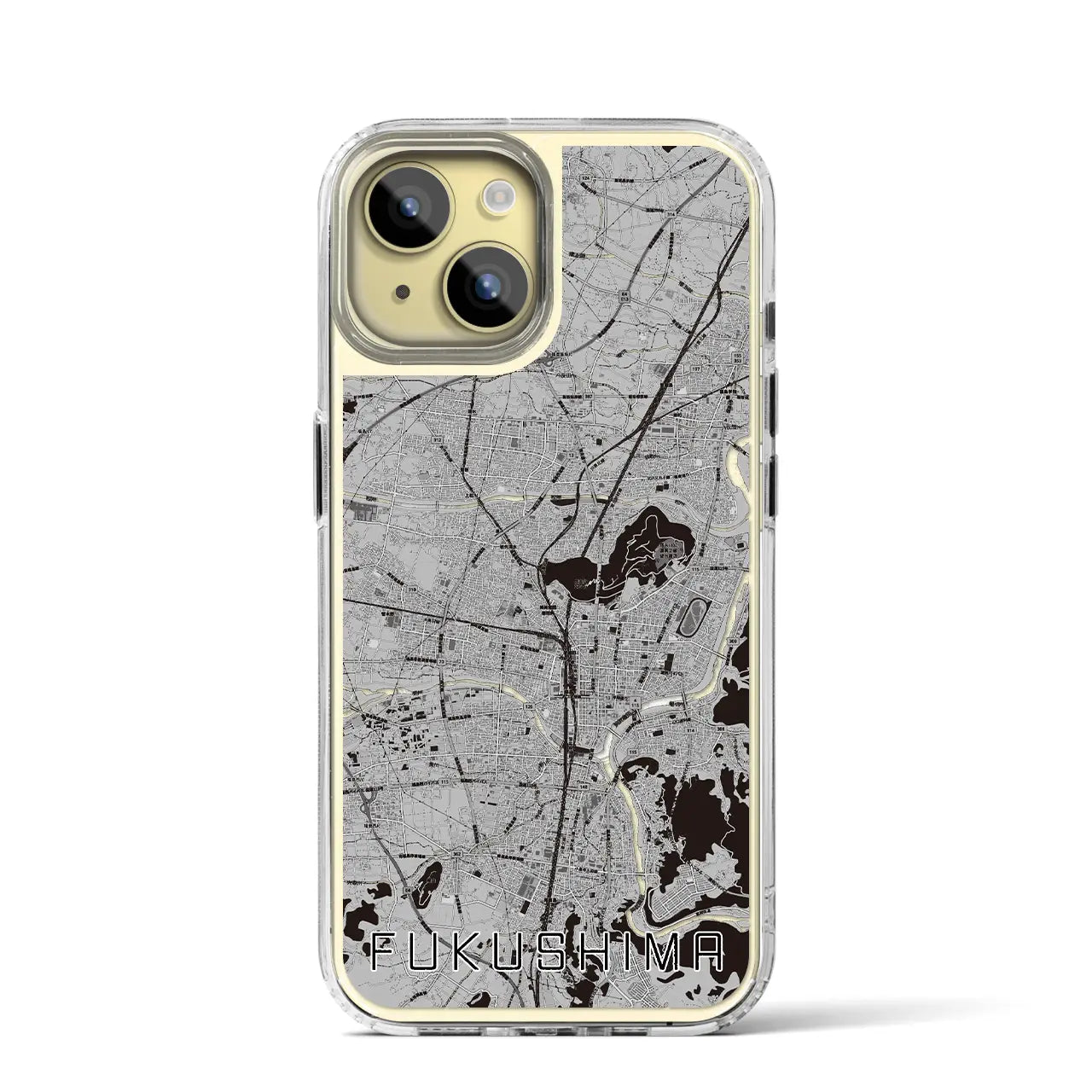 【福島(福島県)】地図柄iPhoneケース(MagSafeタイプ)