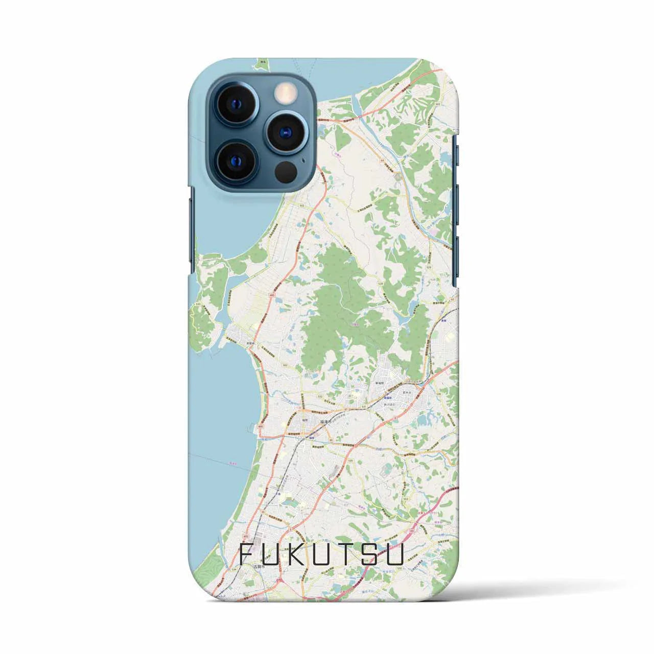 【福津(福岡県)】地図柄iPhoneケース(バックカバータイプ)