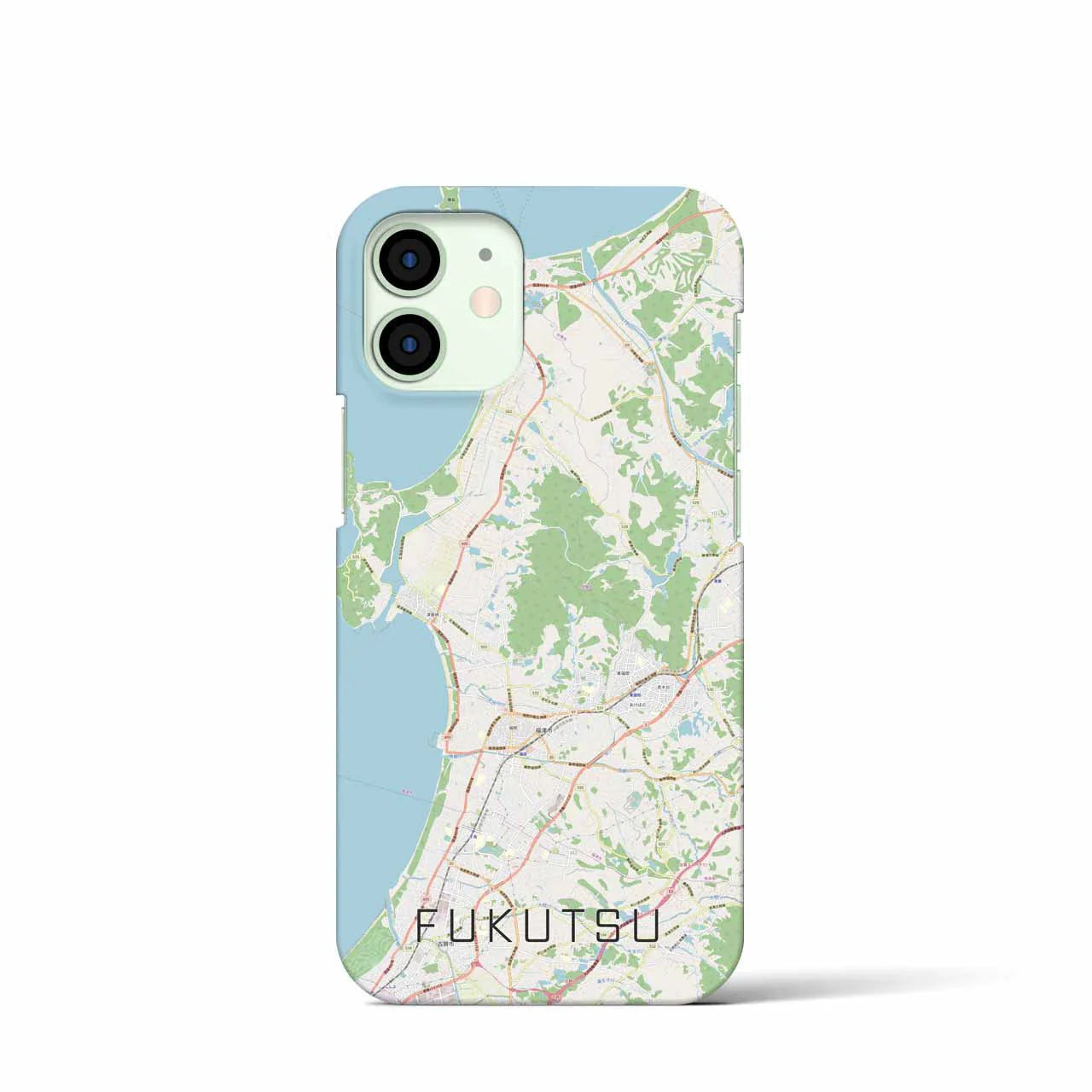【福津(福岡県)】地図柄iPhoneケース(バックカバータイプ)