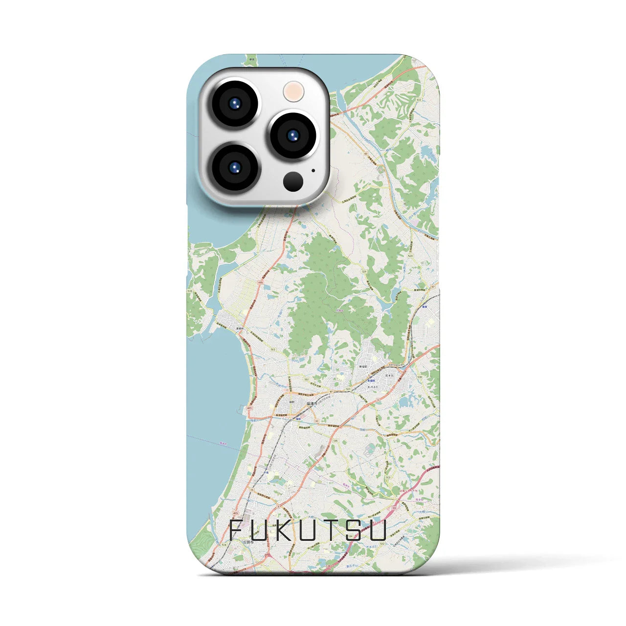 【福津(福岡県)】地図柄iPhoneケース(バックカバータイプ)