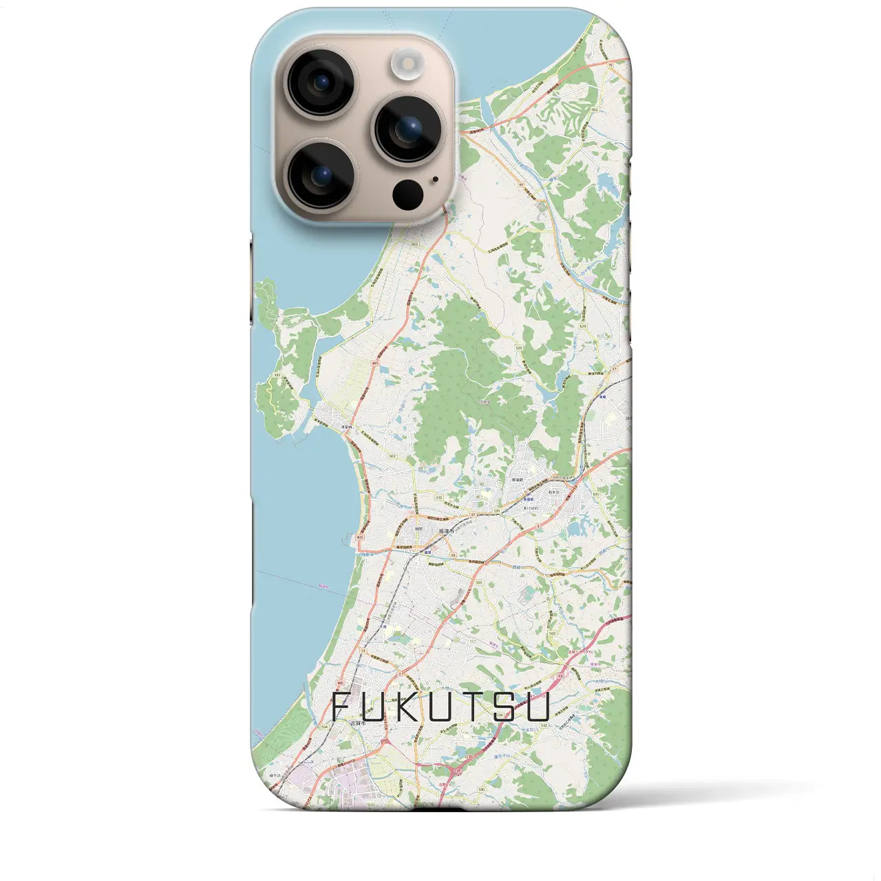 【福津(福岡県)】地図柄iPhoneケース(バックカバータイプ)
