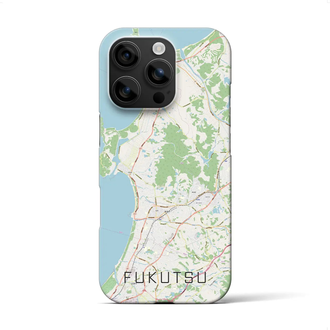 【福津(福岡県)】地図柄iPhoneケース(バックカバータイプ)