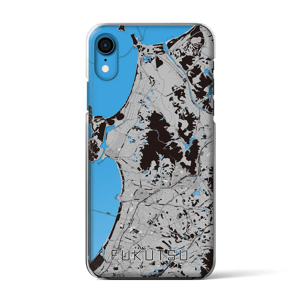 【福津(福岡県)】地図柄iPhoneケース(クリアタイプ)