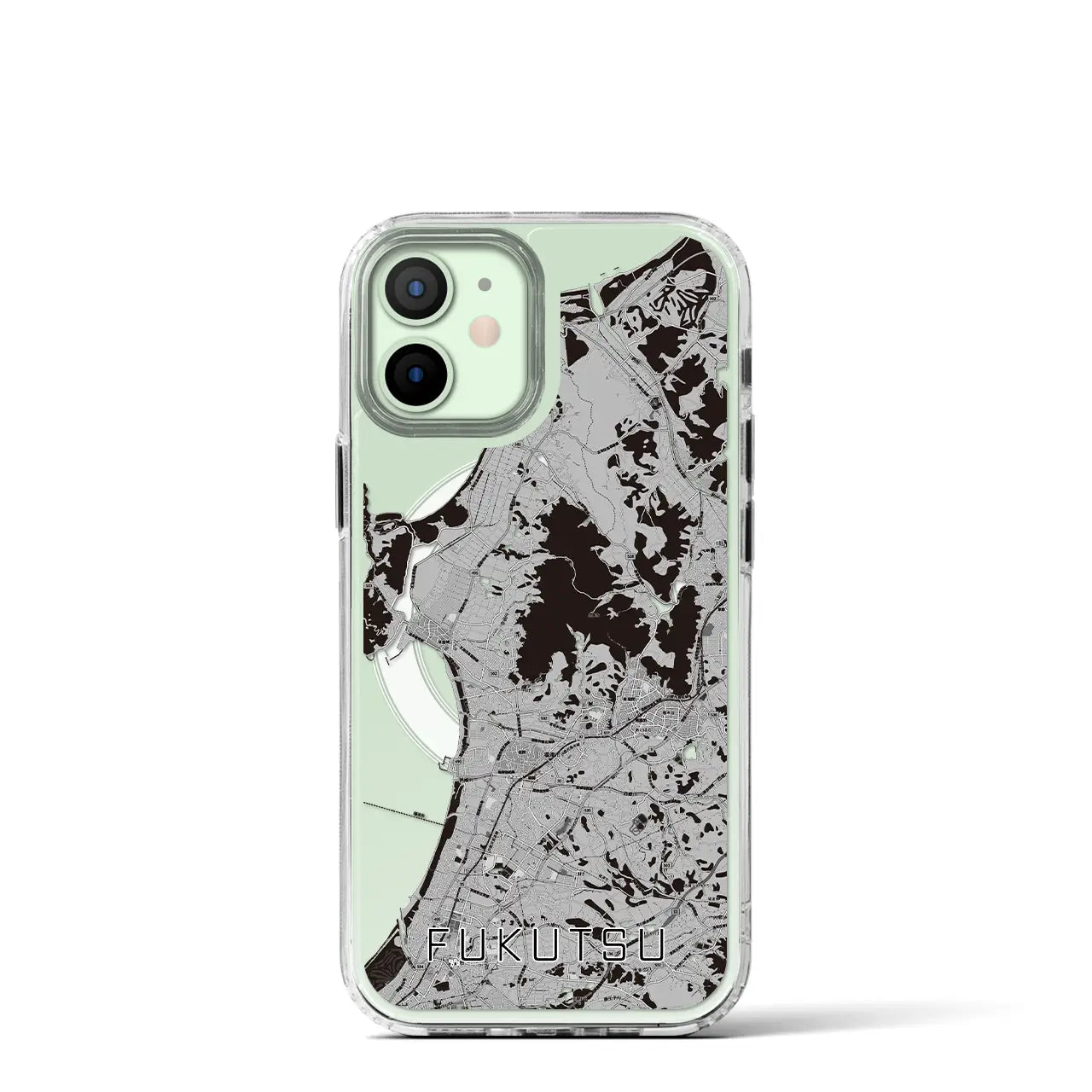 【福津(福岡県)】地図柄iPhoneケース(MagSafeタイプ)