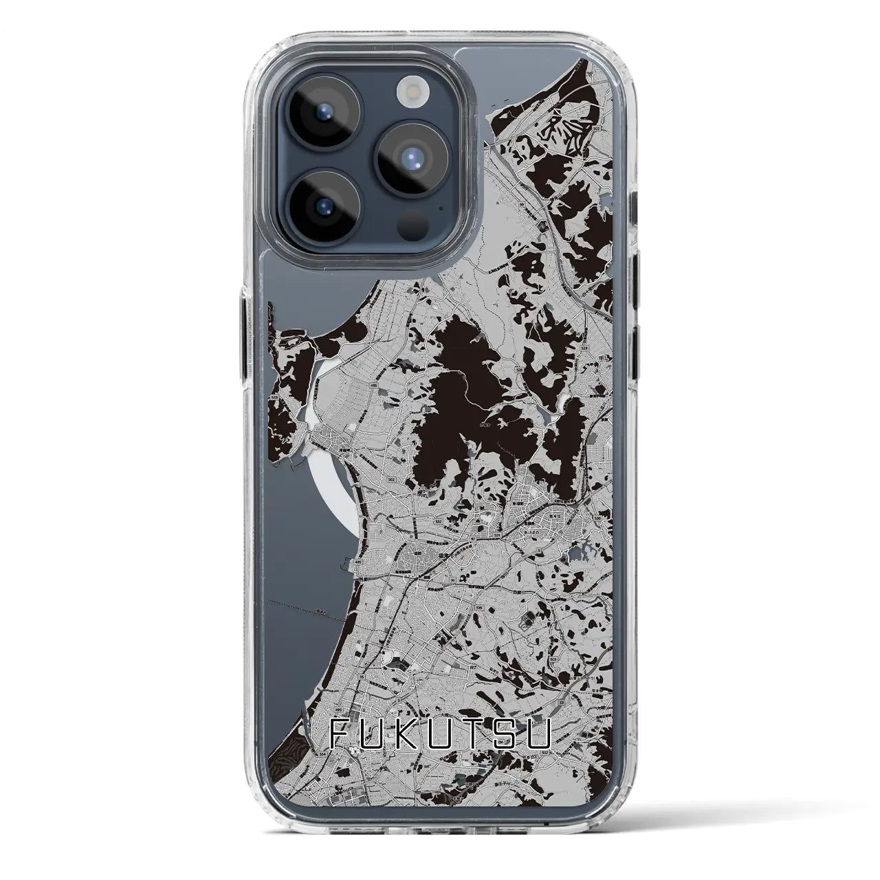 【福津(福岡県)】地図柄iPhoneケース(MagSafeタイプ)