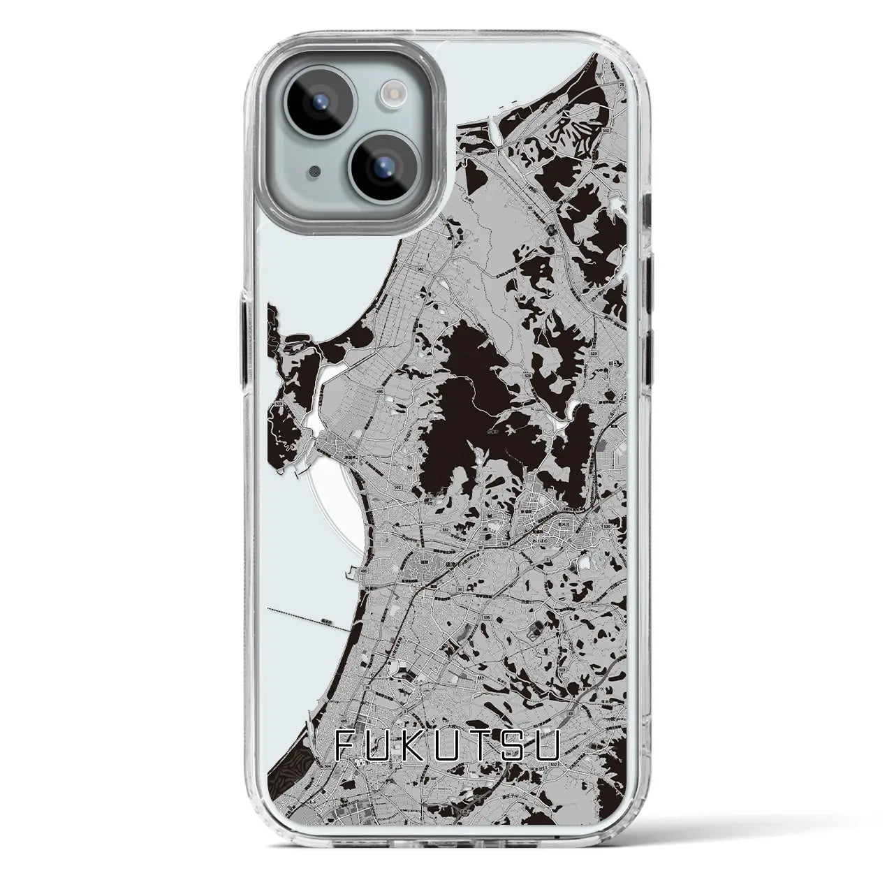 【福津(福岡県)】地図柄iPhoneケース(MagSafeタイプ)