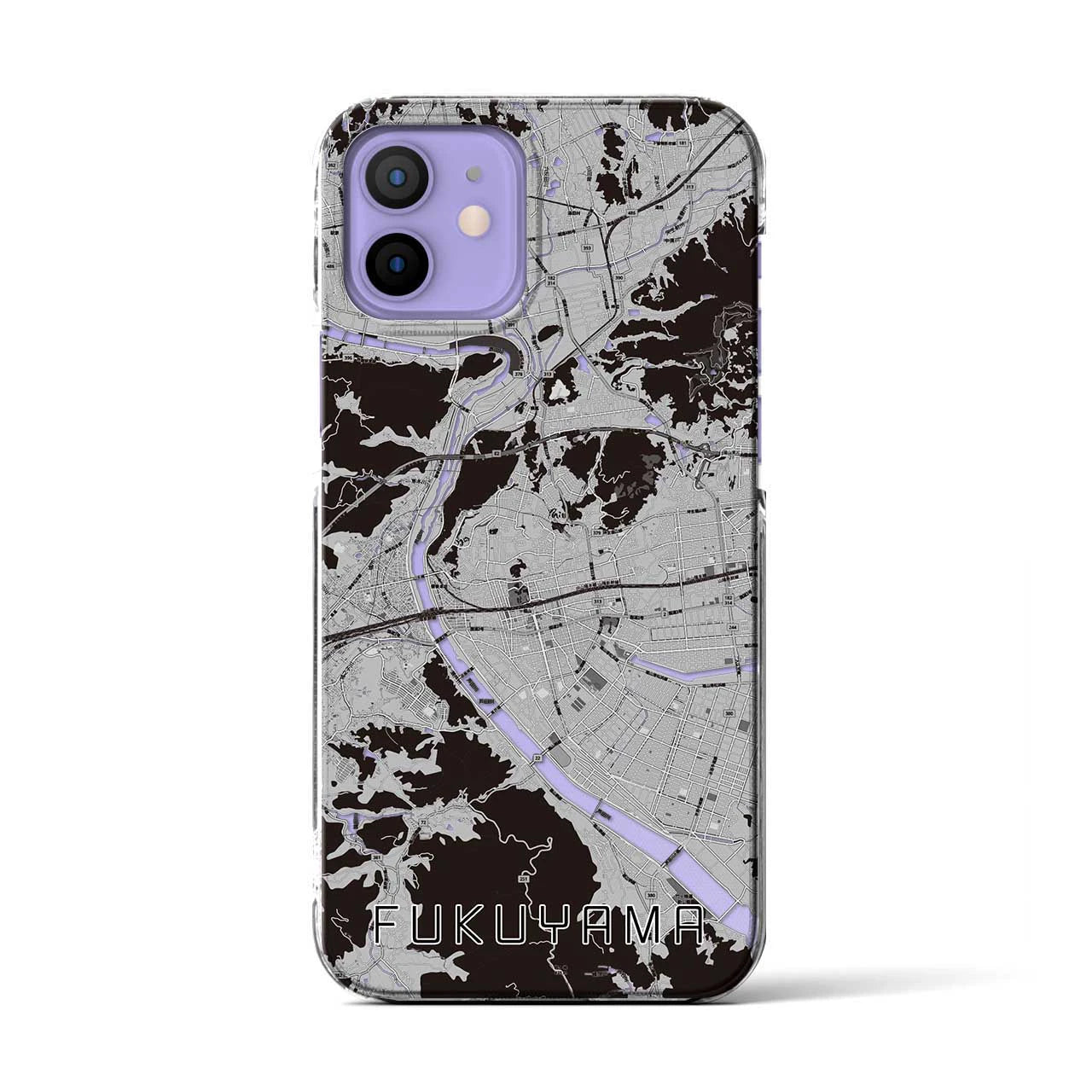【福山(広島県)】地図柄iPhoneケース(クリアタイプ)