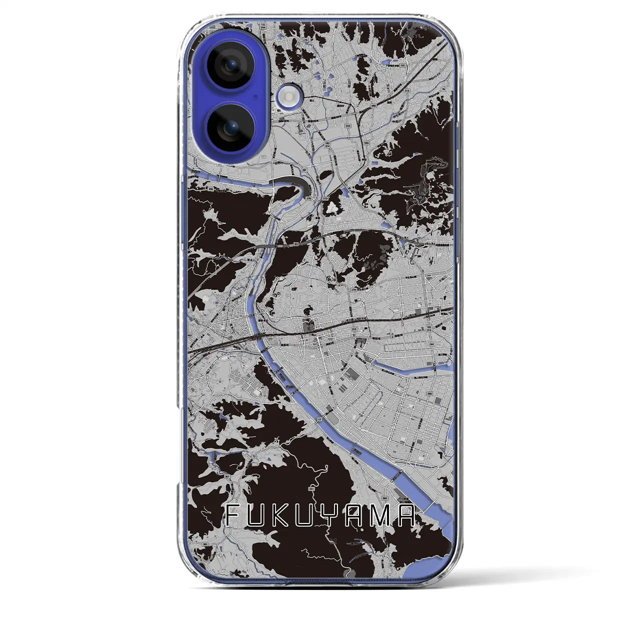 【福山(広島県)】地図柄iPhoneケース(クリアタイプ)