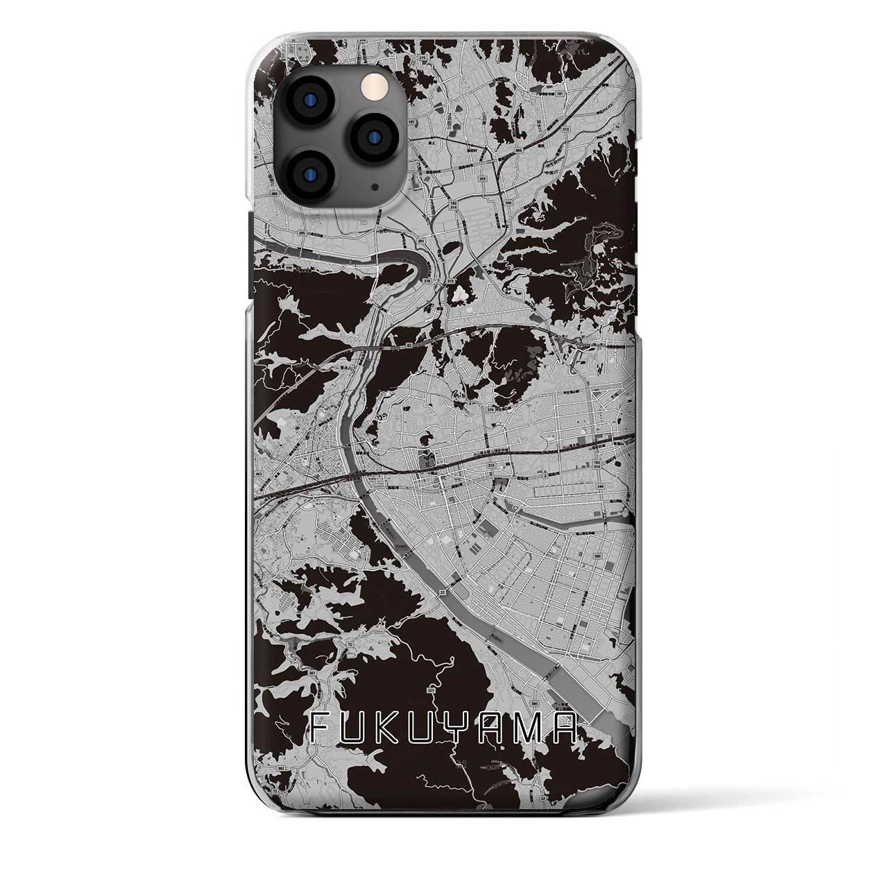 【福山(広島県)】地図柄iPhoneケース(クリアタイプ)