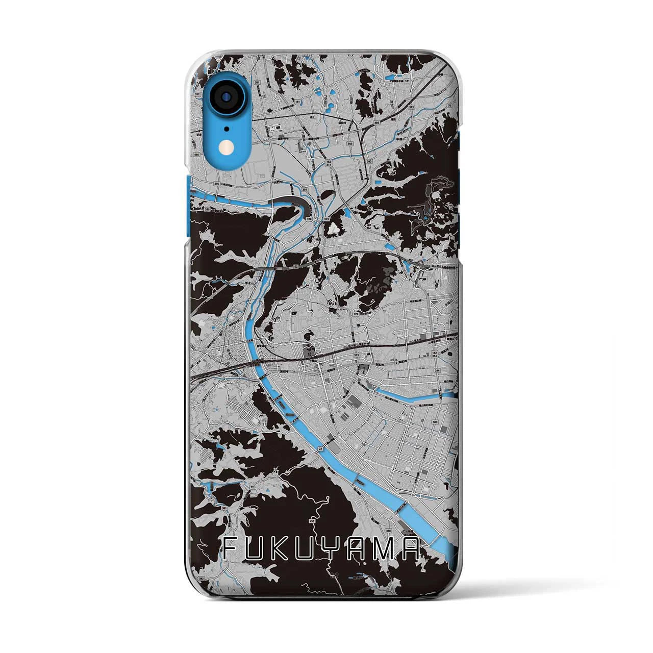 【福山(広島県)】地図柄iPhoneケース(クリアタイプ)