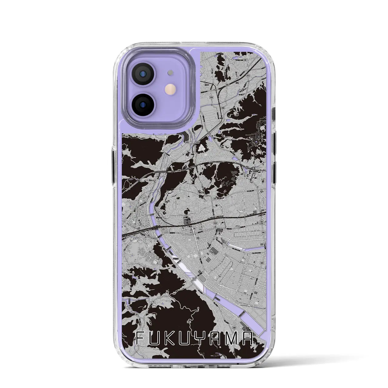 【福山(広島県)】地図柄iPhoneケース(MagSafeタイプ)