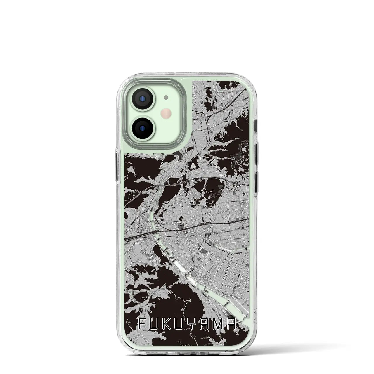 【福山(広島県)】地図柄iPhoneケース(MagSafeタイプ)