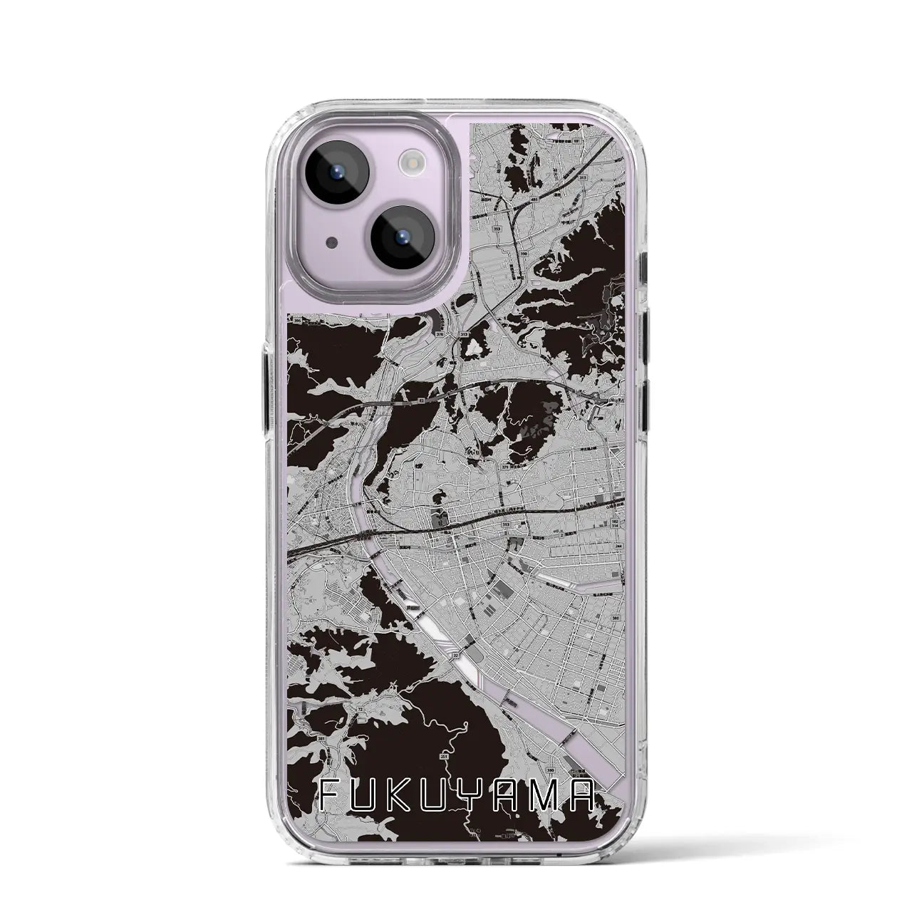 【福山(広島県)】地図柄iPhoneケース(MagSafeタイプ)