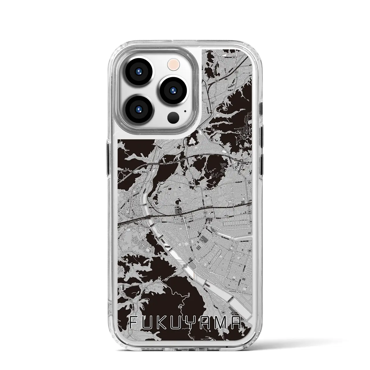 【福山(広島県)】地図柄iPhoneケース(MagSafeタイプ)