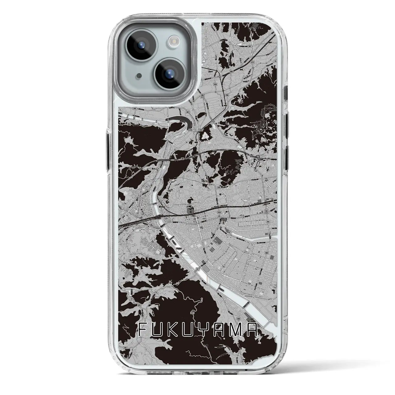 【福山(広島県)】地図柄iPhoneケース(MagSafeタイプ)