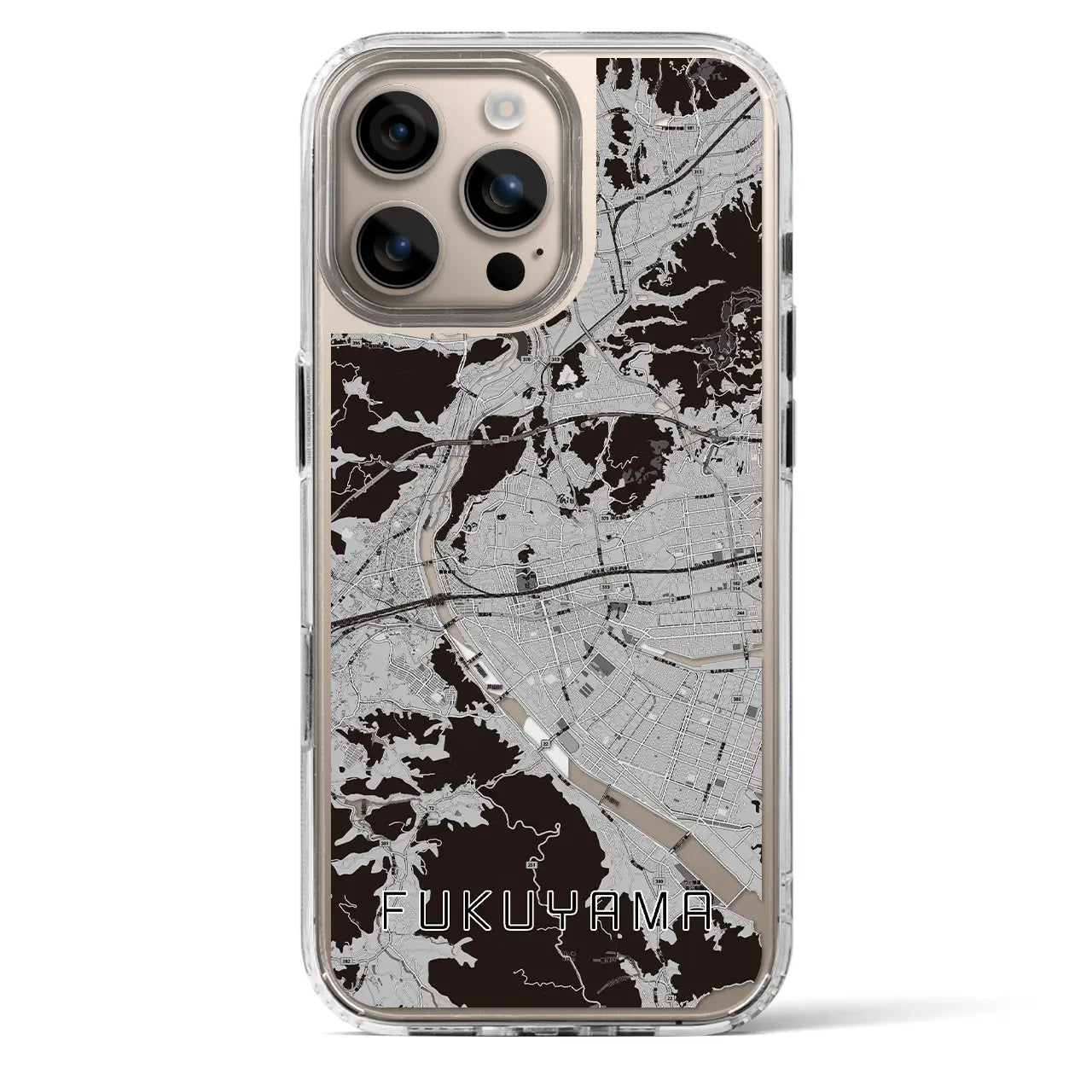 【福山(広島県)】地図柄iPhoneケース(MagSafeタイプ)