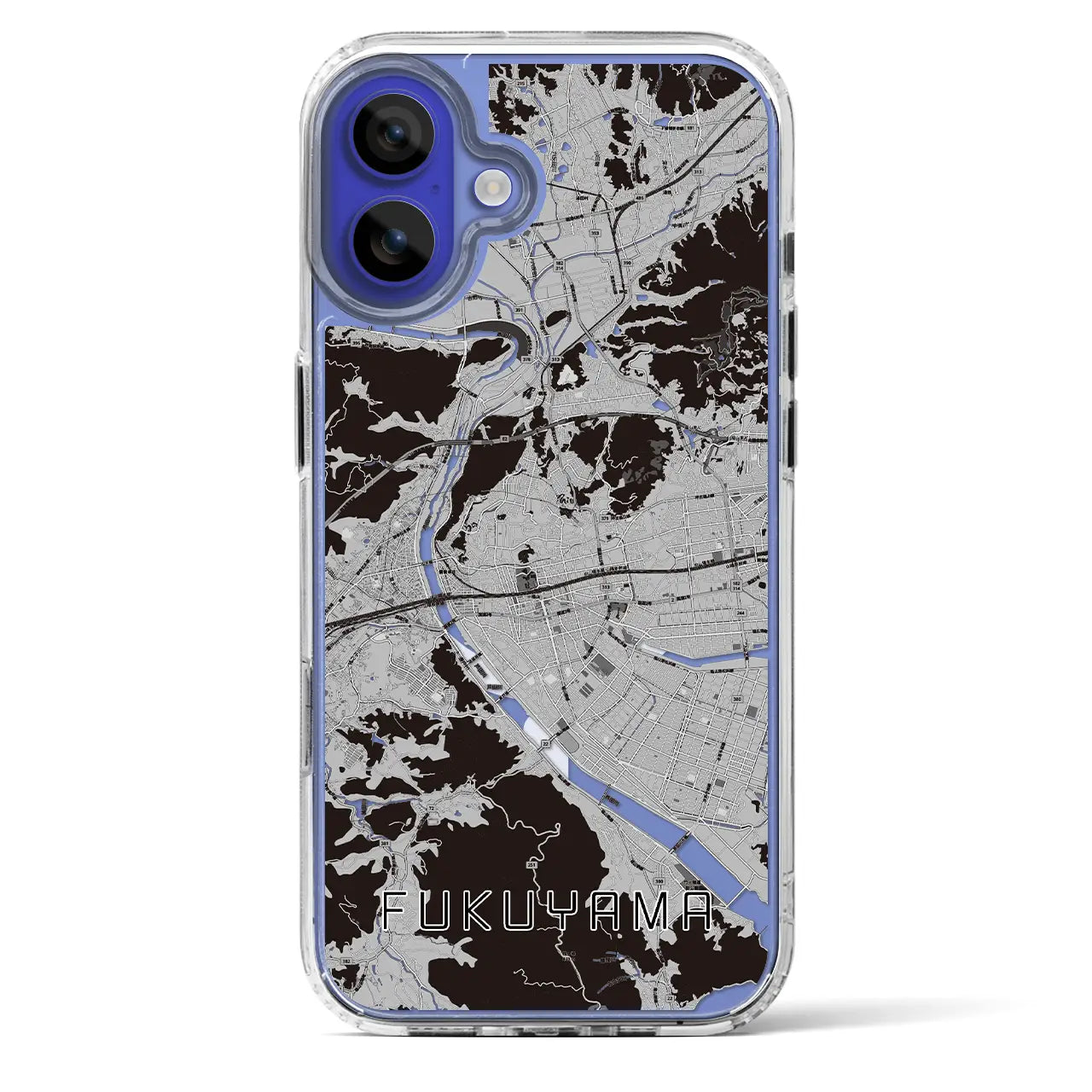 【福山(広島県)】地図柄iPhoneケース(MagSafeタイプ)