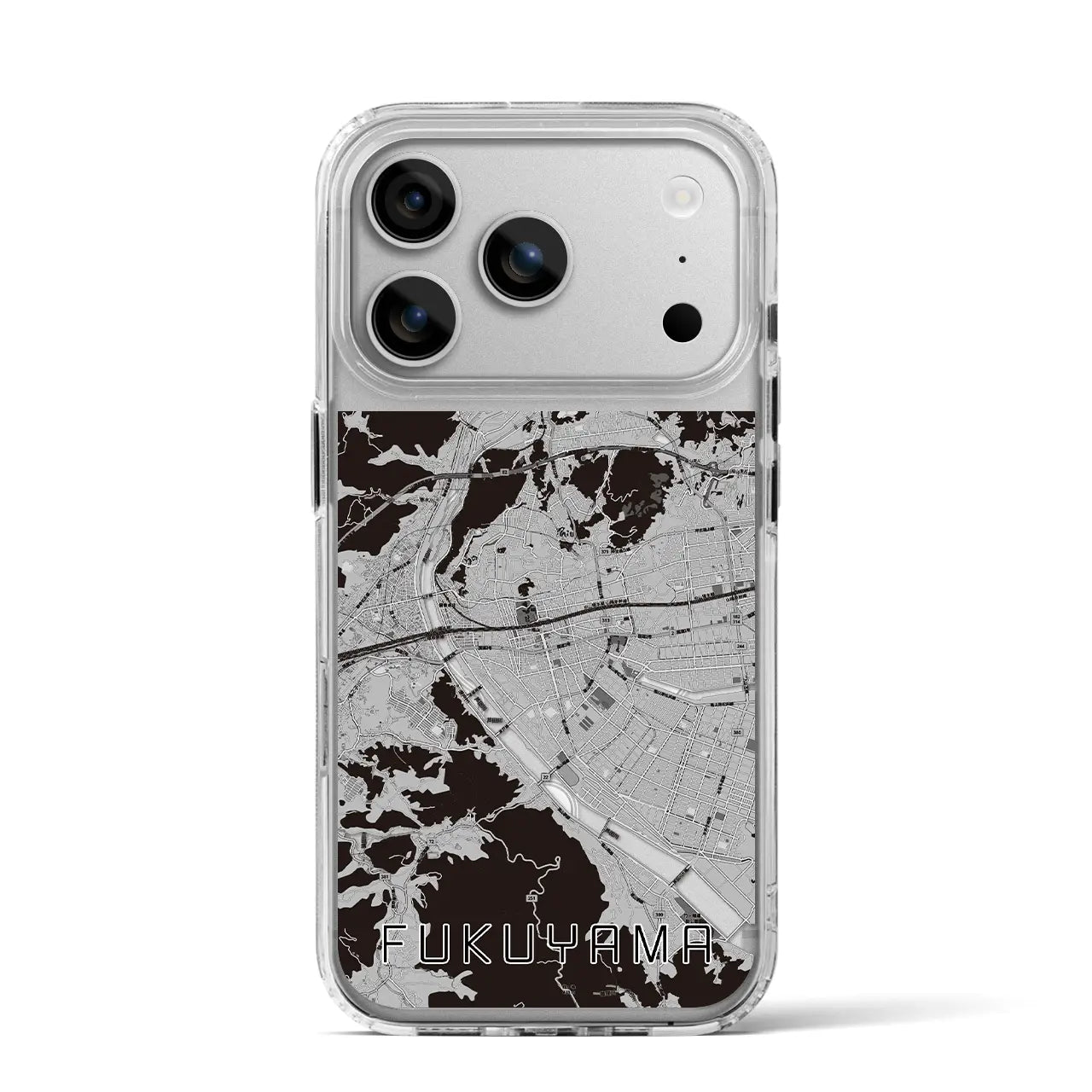 【福山(広島県)】地図柄iPhoneケース(MagSafeタイプ)