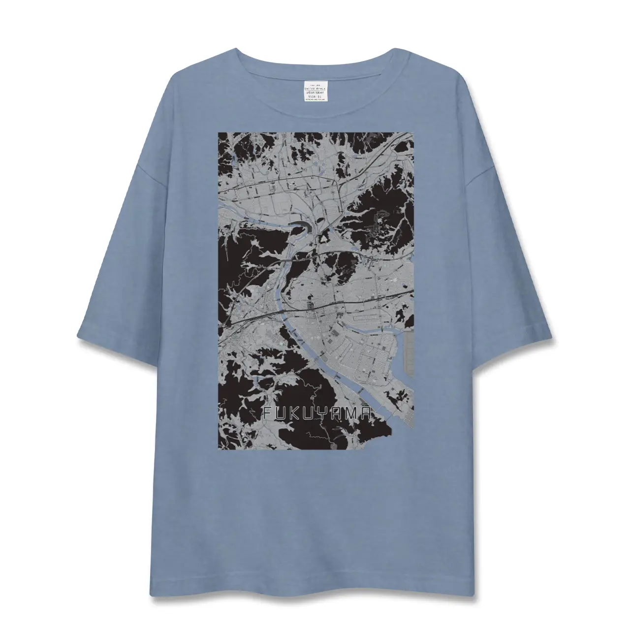 【福山(広島県)】地図柄ビッグシルエットTシャツ