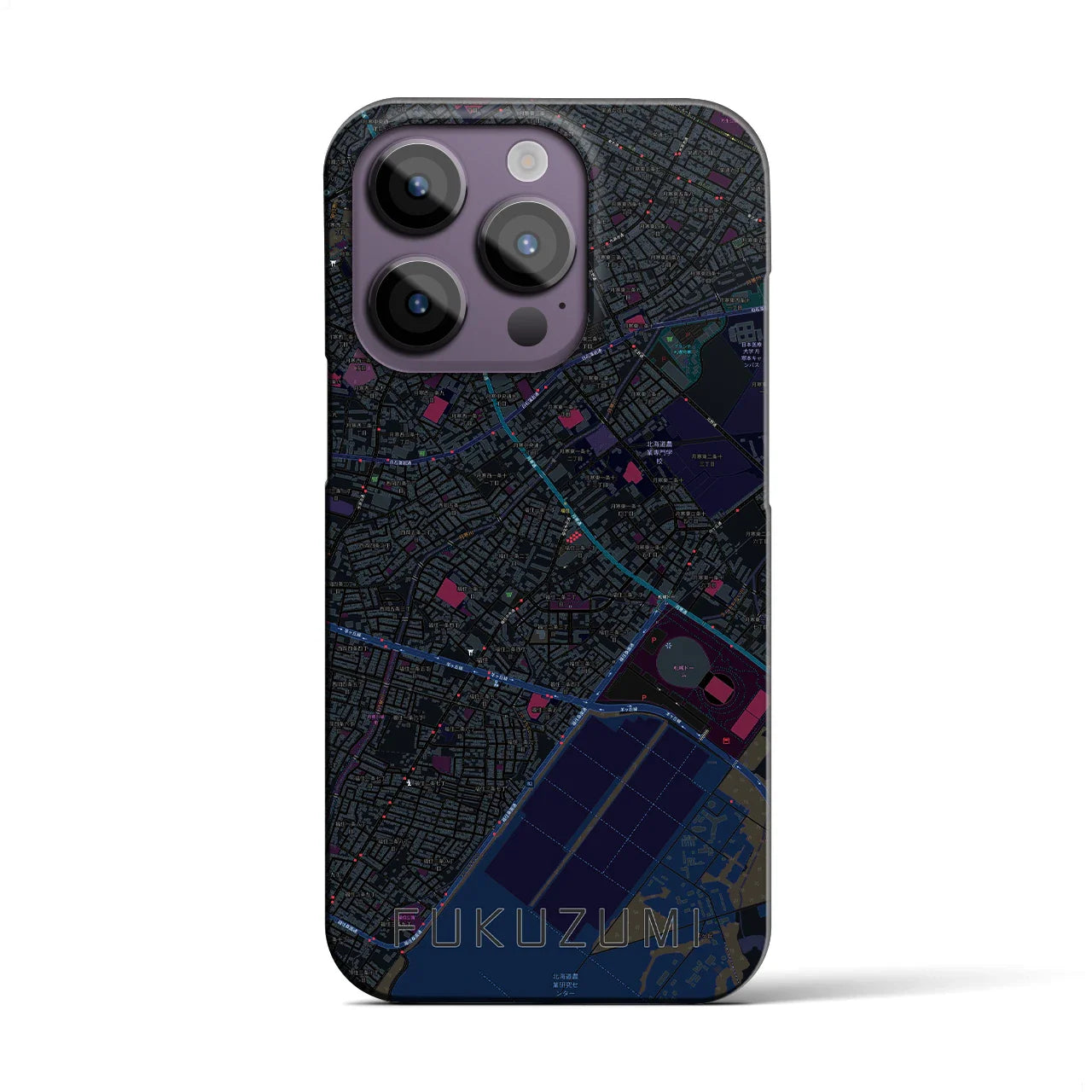 【福住(北海道)】地図柄iPhoneケース(バックカバータイプ)