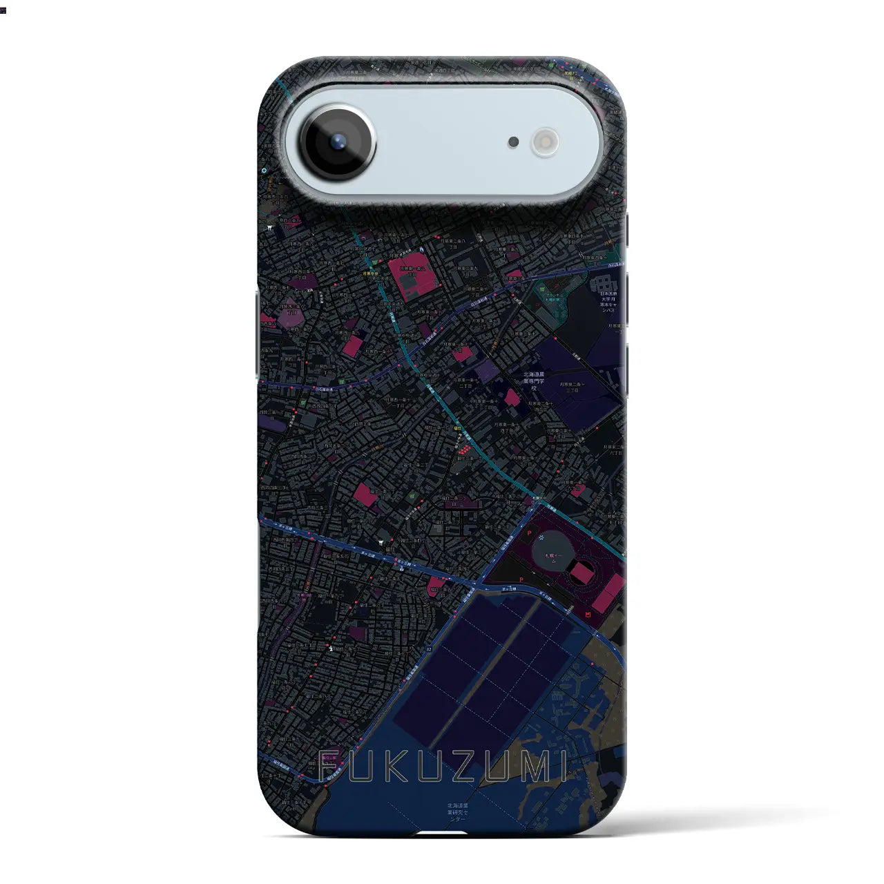 【福住(北海道)】地図柄iPhoneケース(バックカバータイプ)