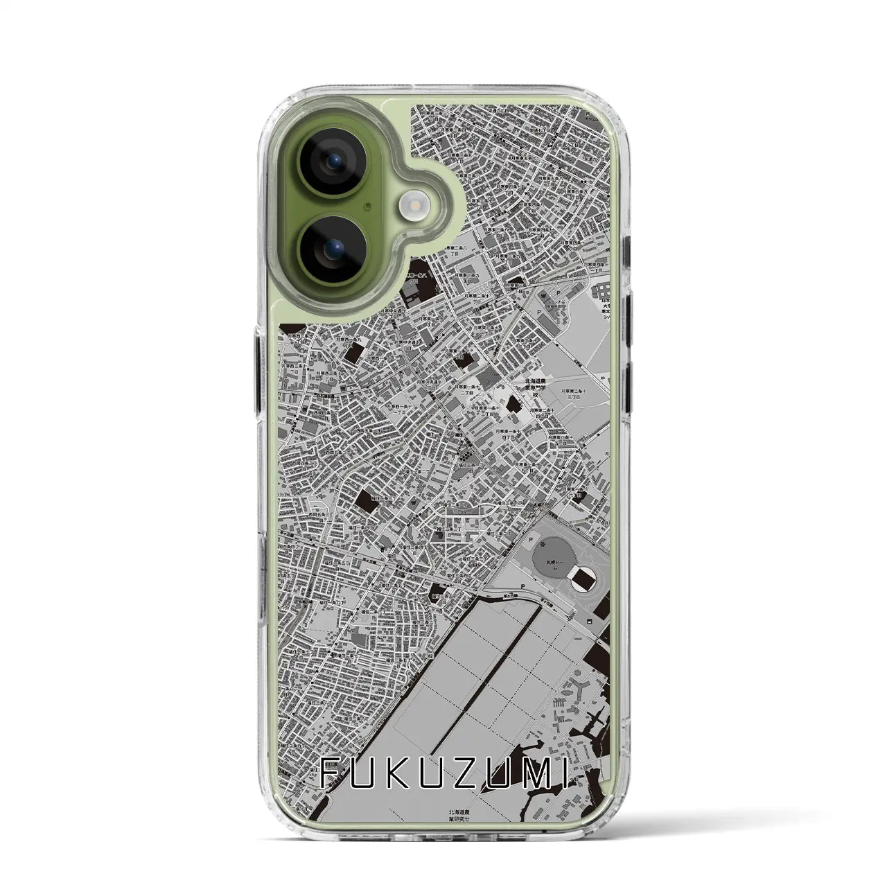 【福住(北海道)】地図柄iPhoneケース(MagSafeタイプ)