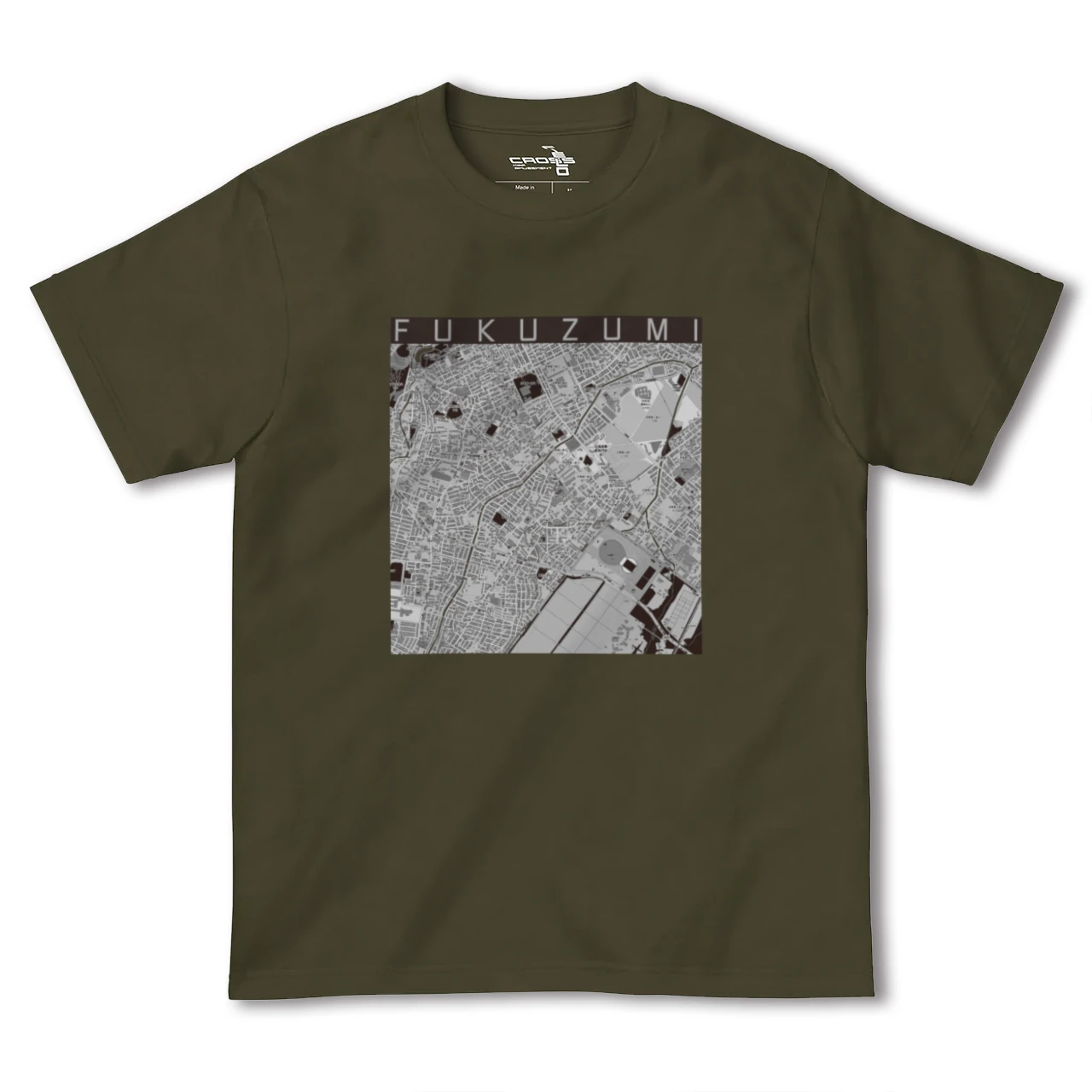 【福住(北海道)】地図柄ヘビーウェイトTシャツ