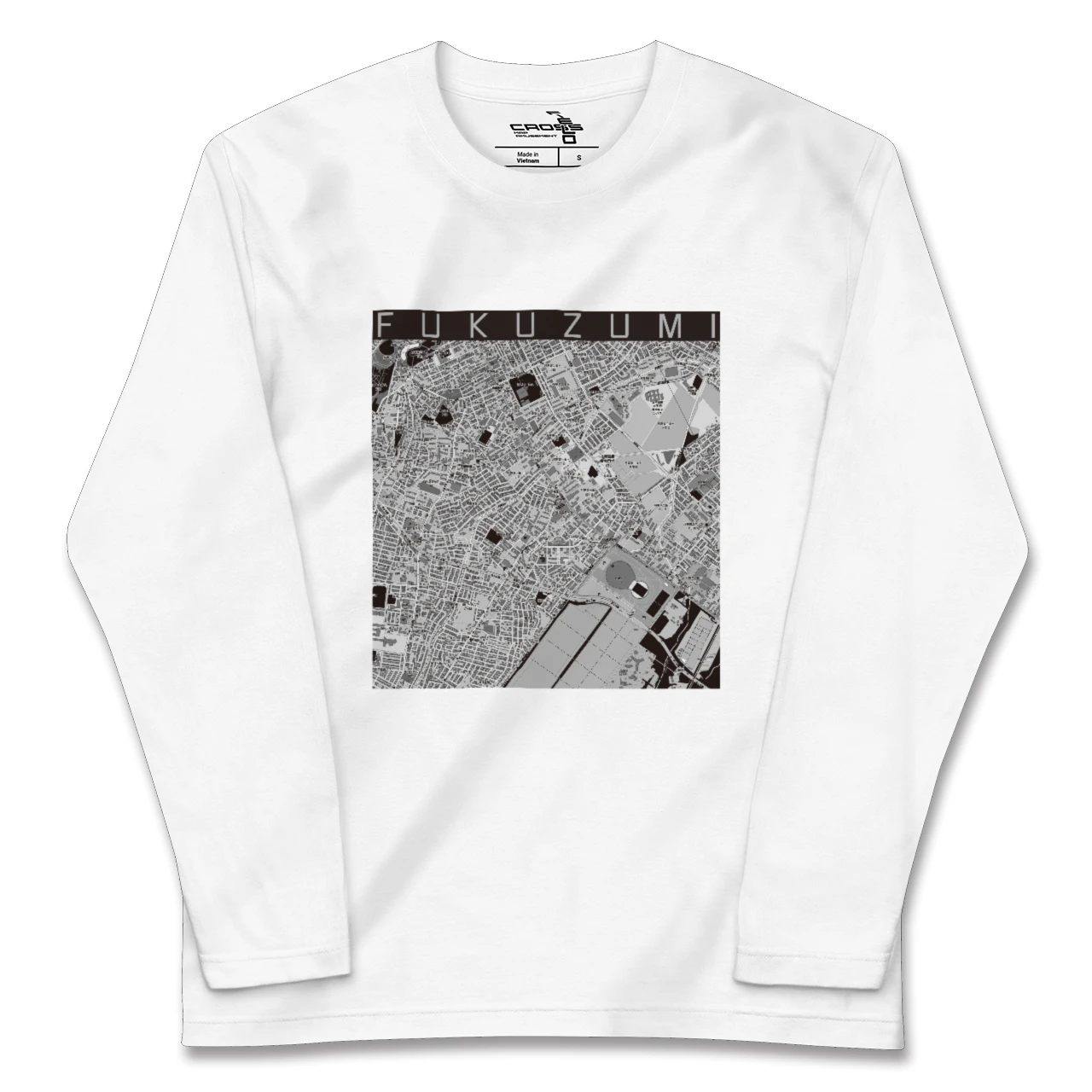 【福住(北海道)】地図柄ロングスリーブTシャツ