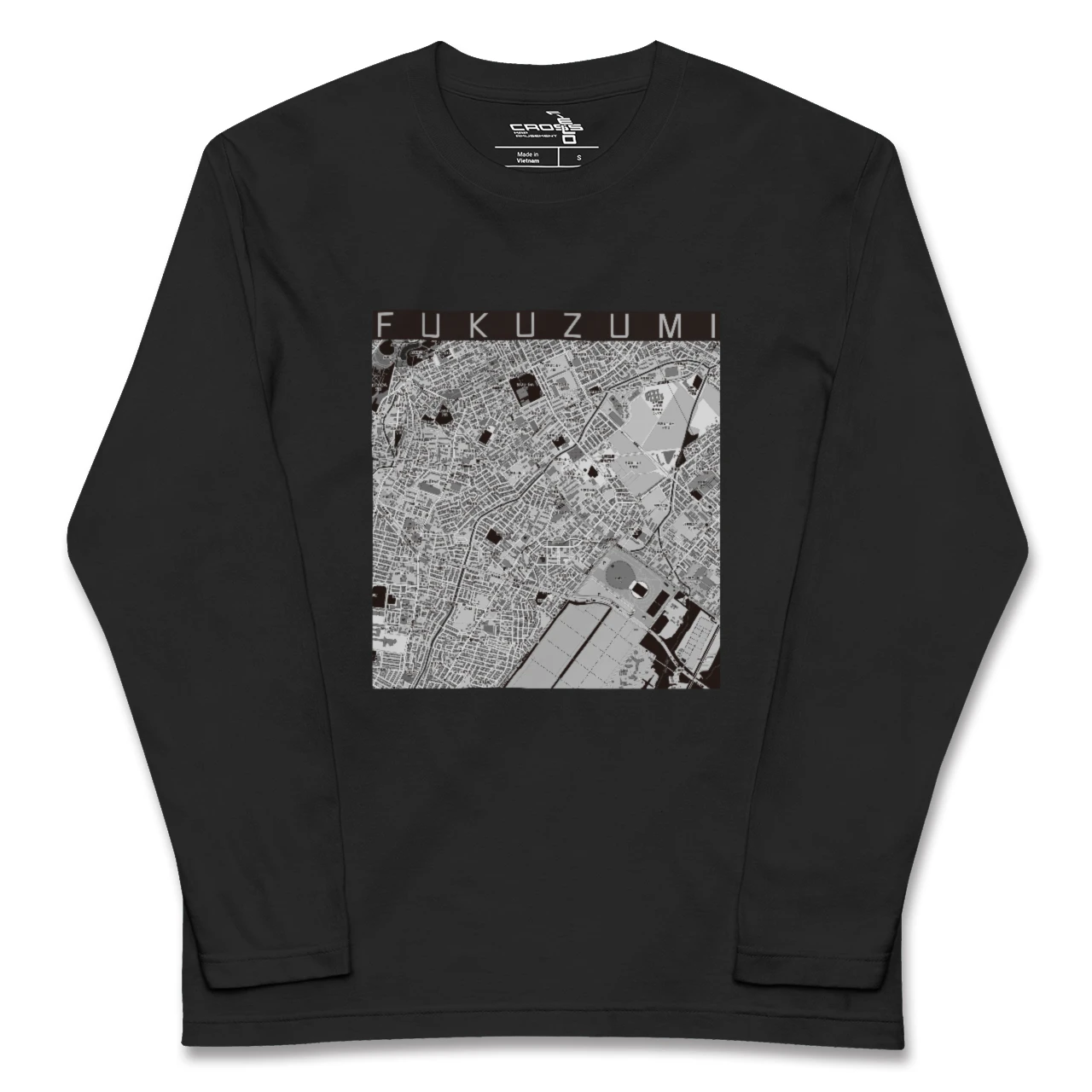 【福住(北海道)】地図柄ロングスリーブTシャツ