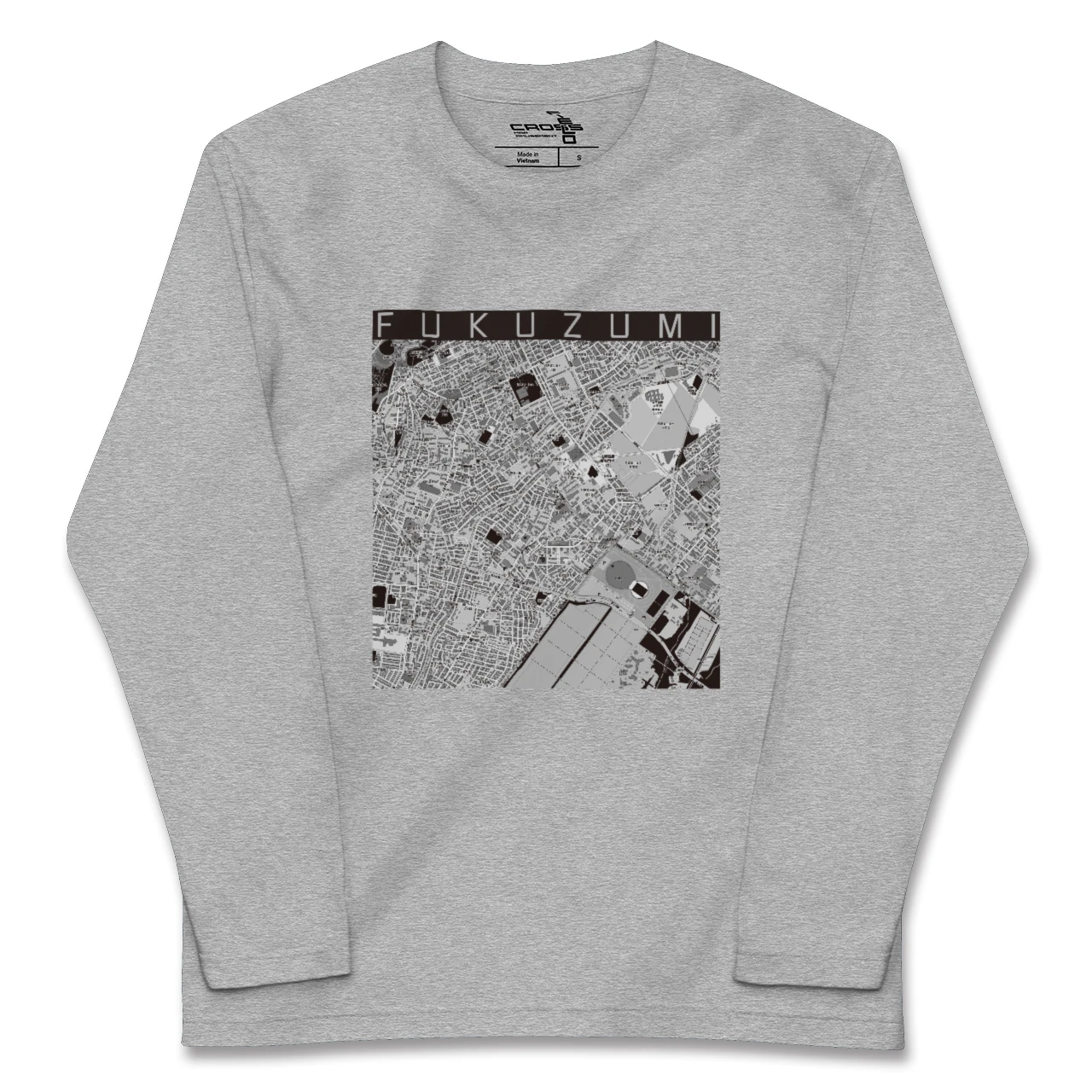 【福住(北海道)】地図柄ロングスリーブTシャツ